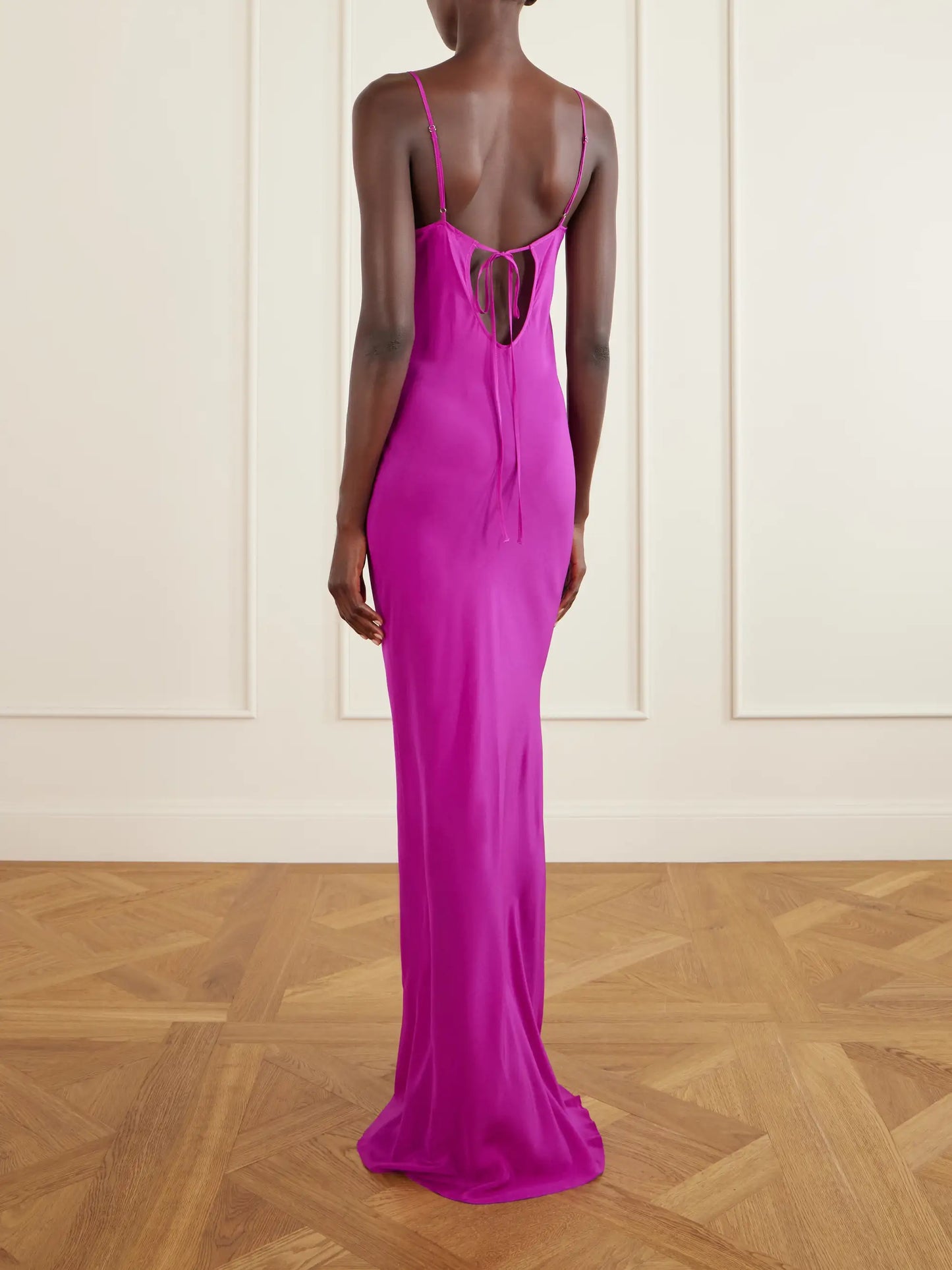 Palm Turquoise-embellished Silk-chiffon Maxi Dress