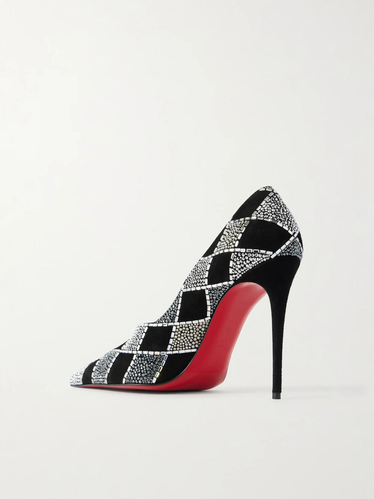 Doria 100 Crystal-embellished Suede Pumps