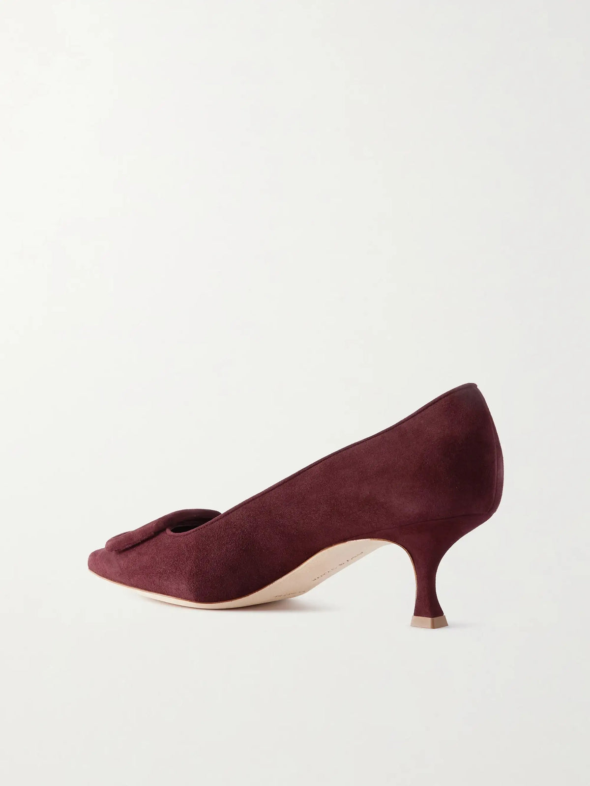 Maysale 50 Buckled Suede Pumps