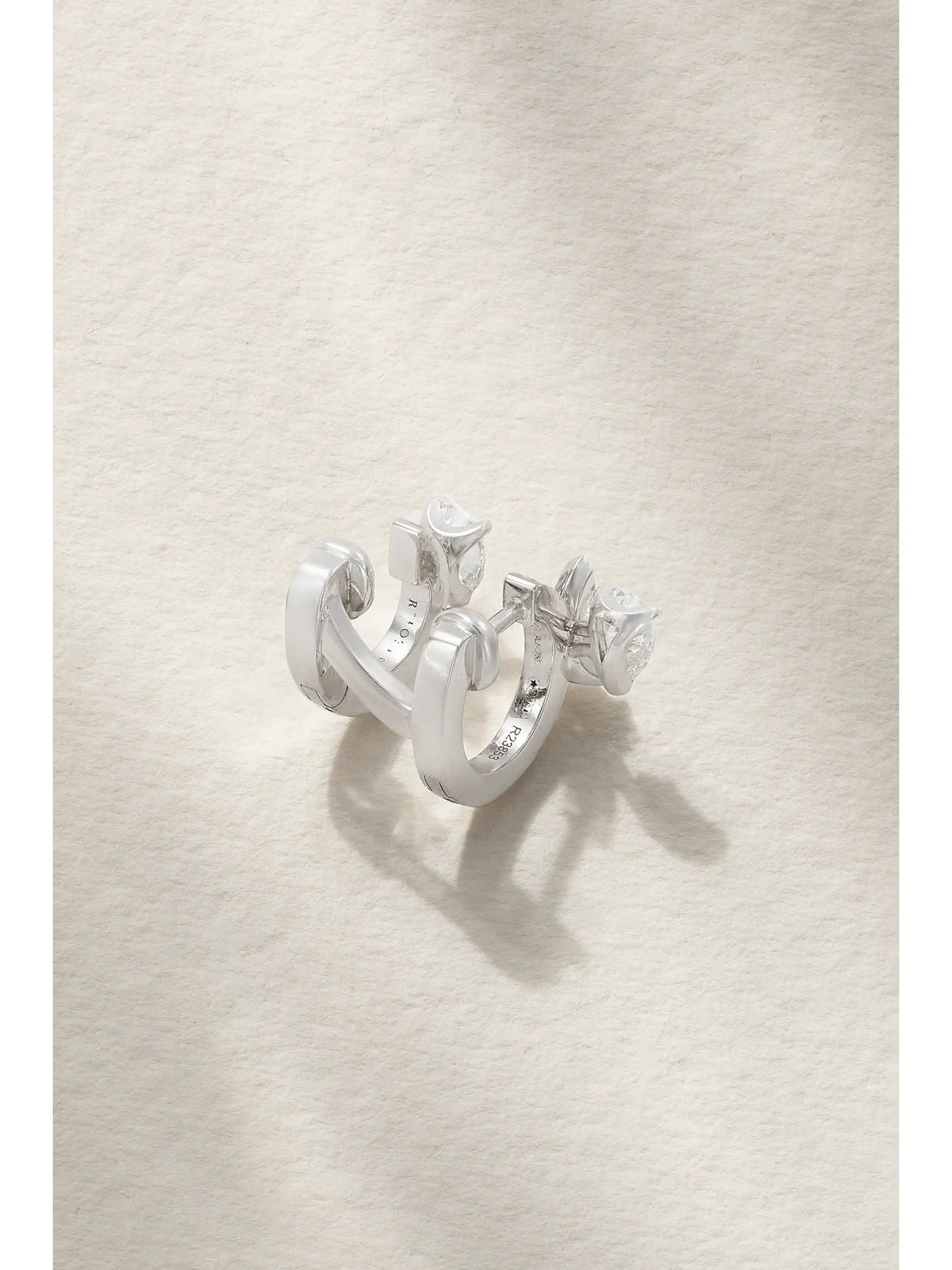 Serti Sur Vide 18-karat White Gold Diamond Single Earring