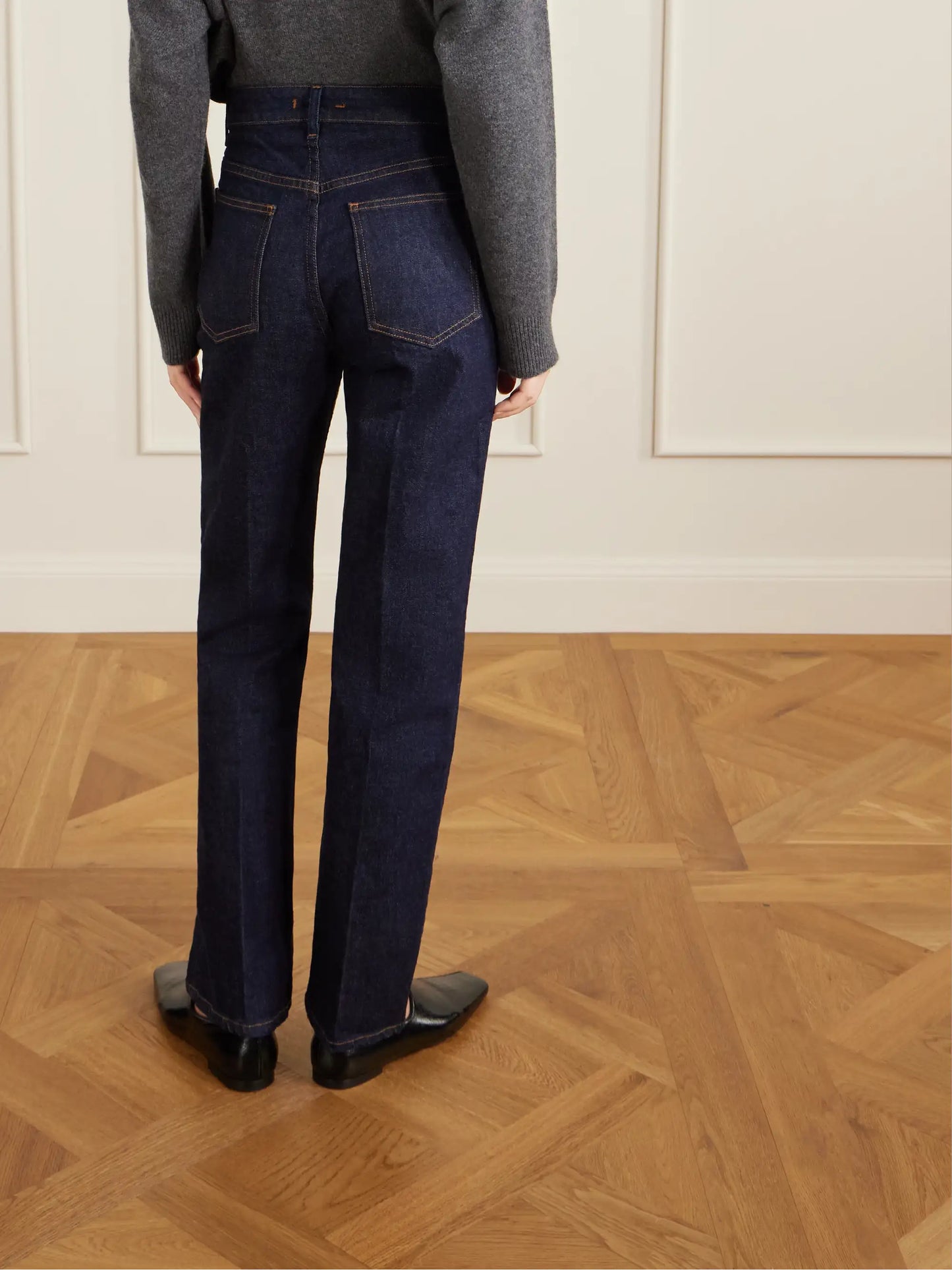 Flex Stretch High-rise Straight-leg Jeans