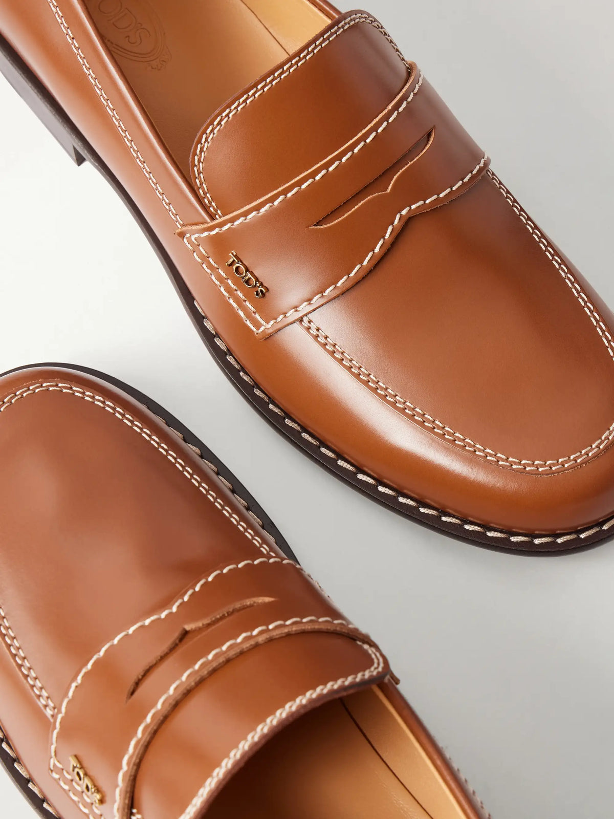 Tod's Logo-embellished Leather Loafers