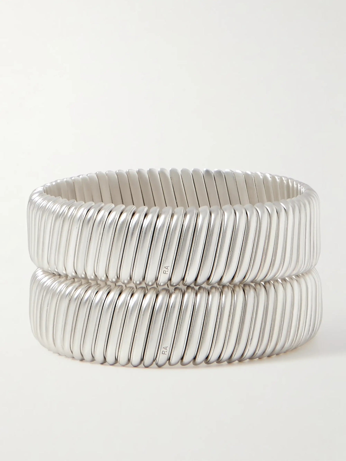 Rolling Set Of Two Silver-tone Bracelets