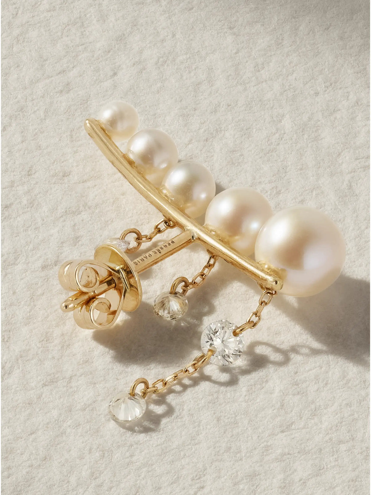 Aphrodite 18-karat Gold Pearl And Diamond Single Earring