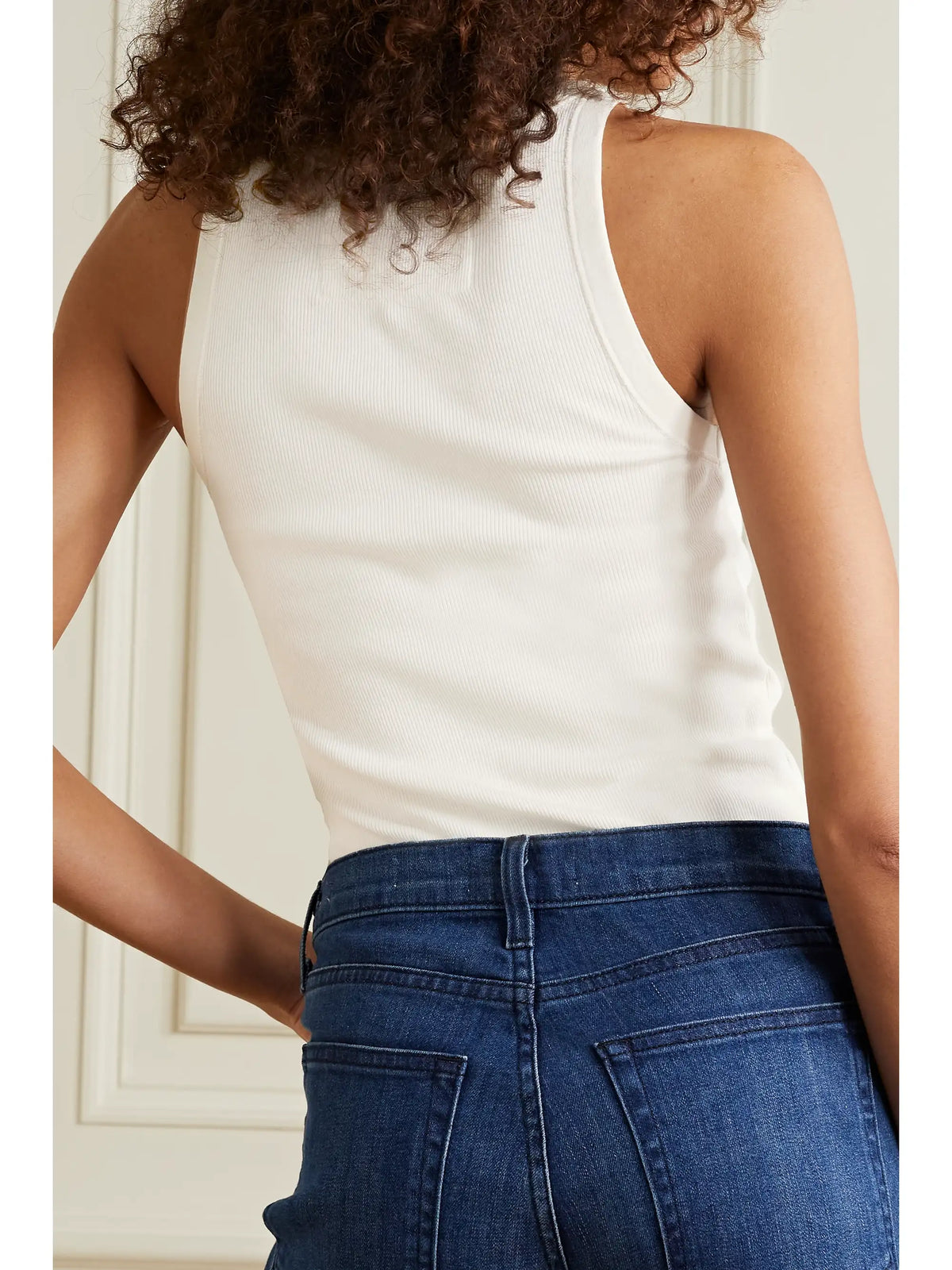 Jennifer Ribbed Cotton-jersey Tank