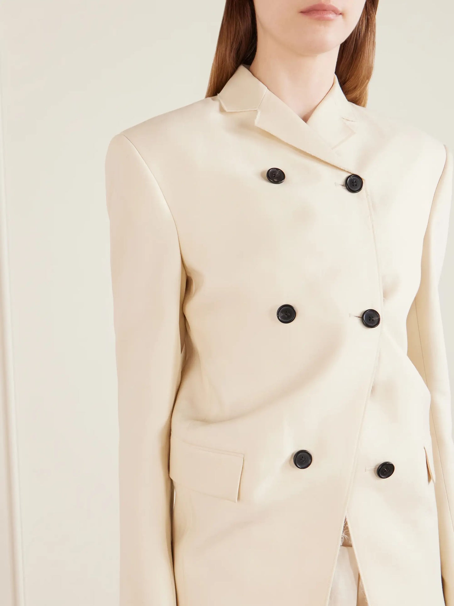Rolo Double-breasted Wool And Silk-blend Blazer