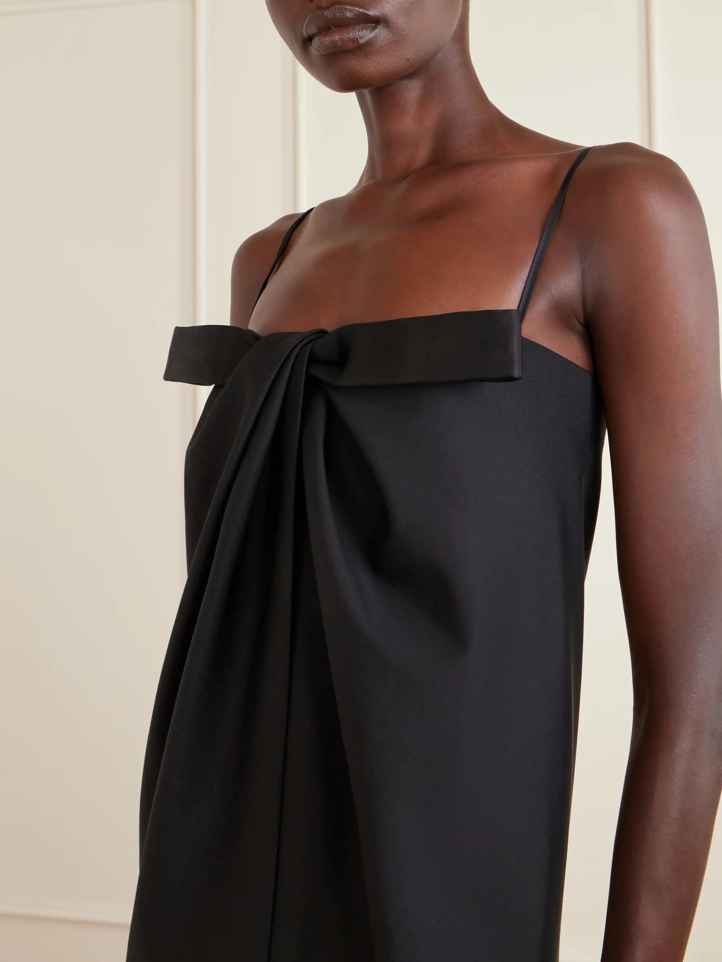 Bow-detailed Wool And Mohair-blend Maxi Dress