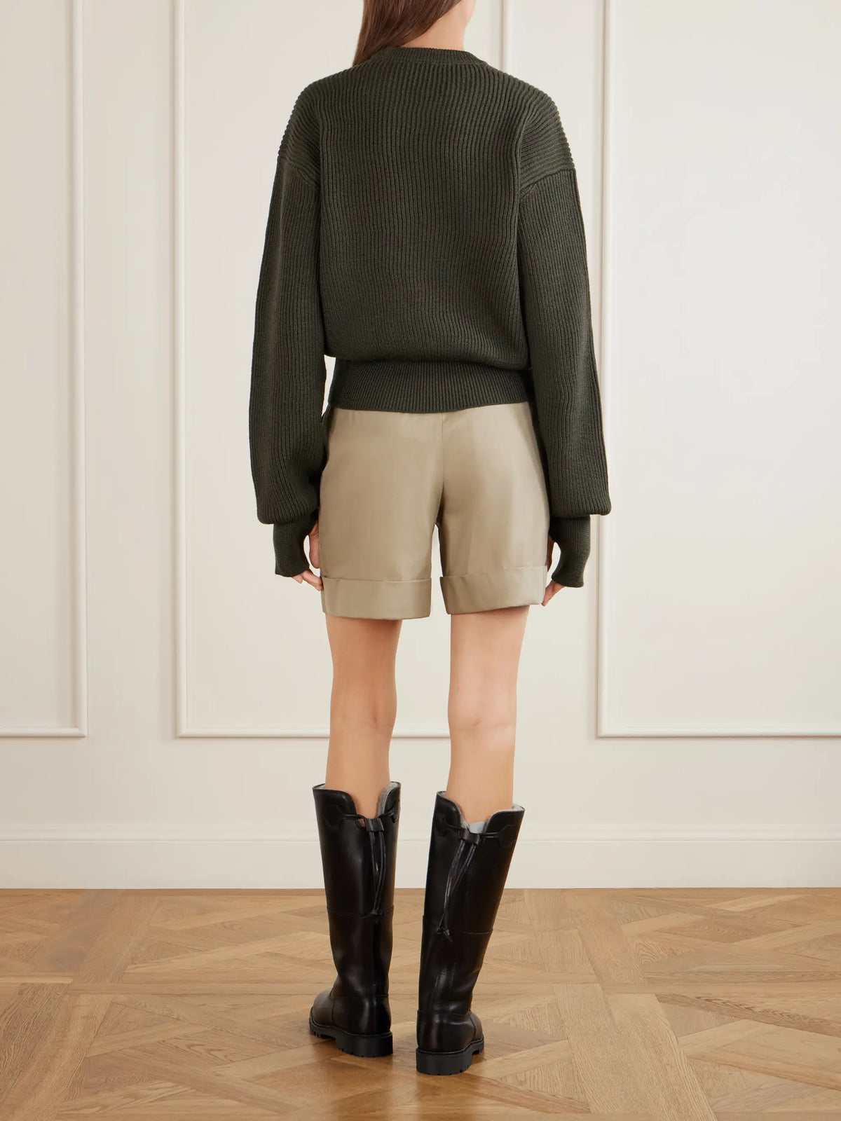 RIER Ribbed Virgin Wool Sweater