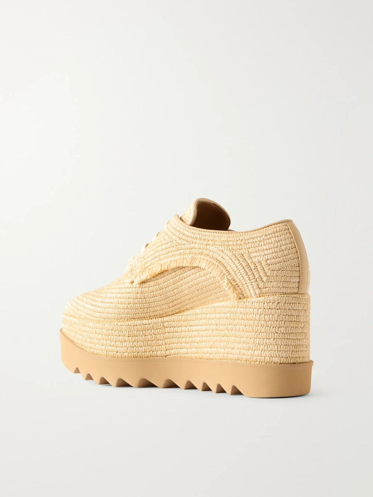 Elyse Woven Raffia Platform Brogues