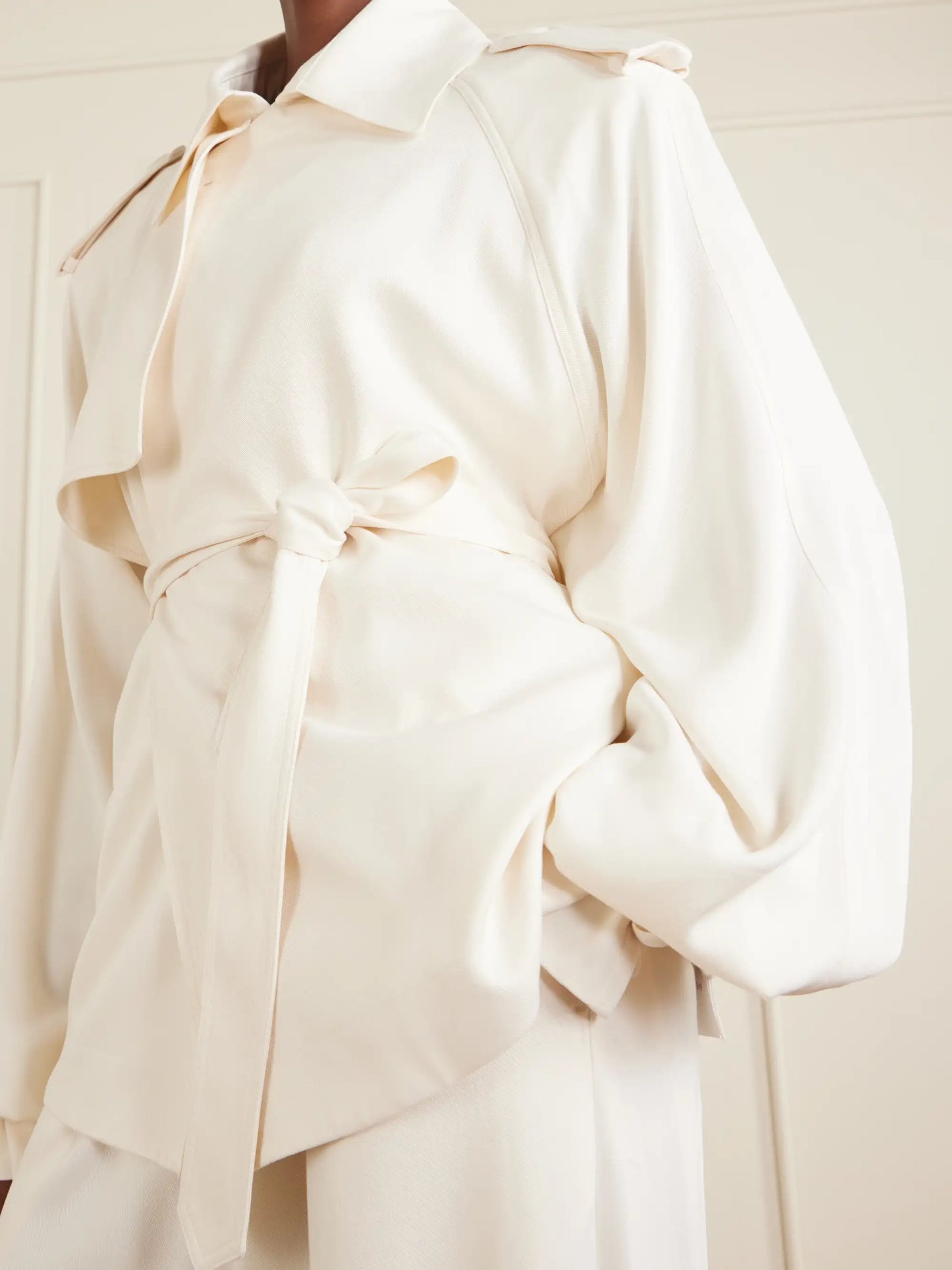 Eva Belted Gabardine Trench Coat