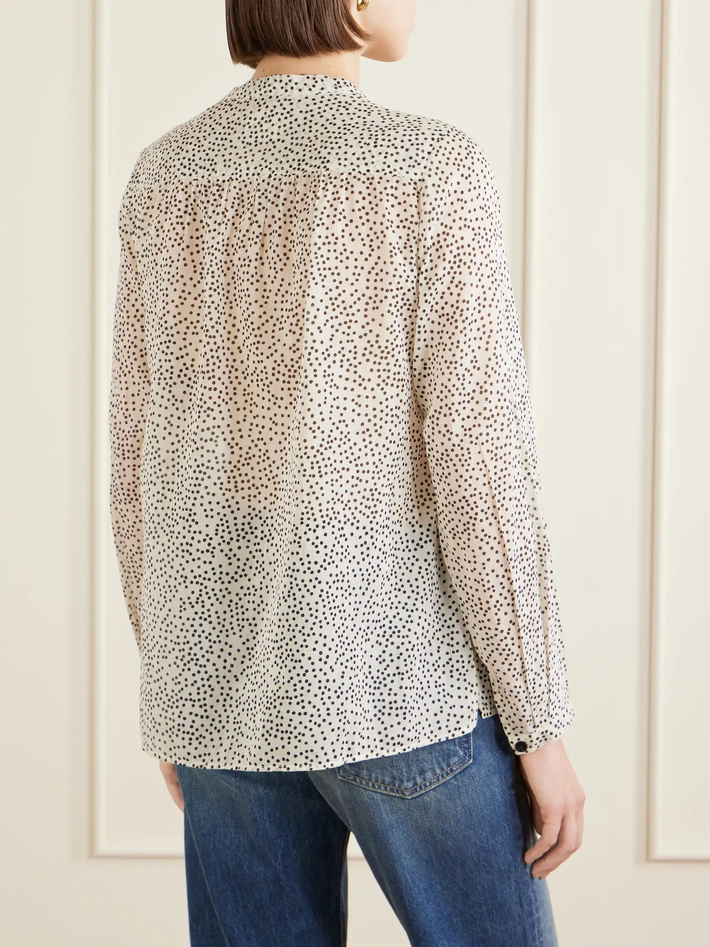 Maria Polka-dot Organic Cotton-voile Blouse
