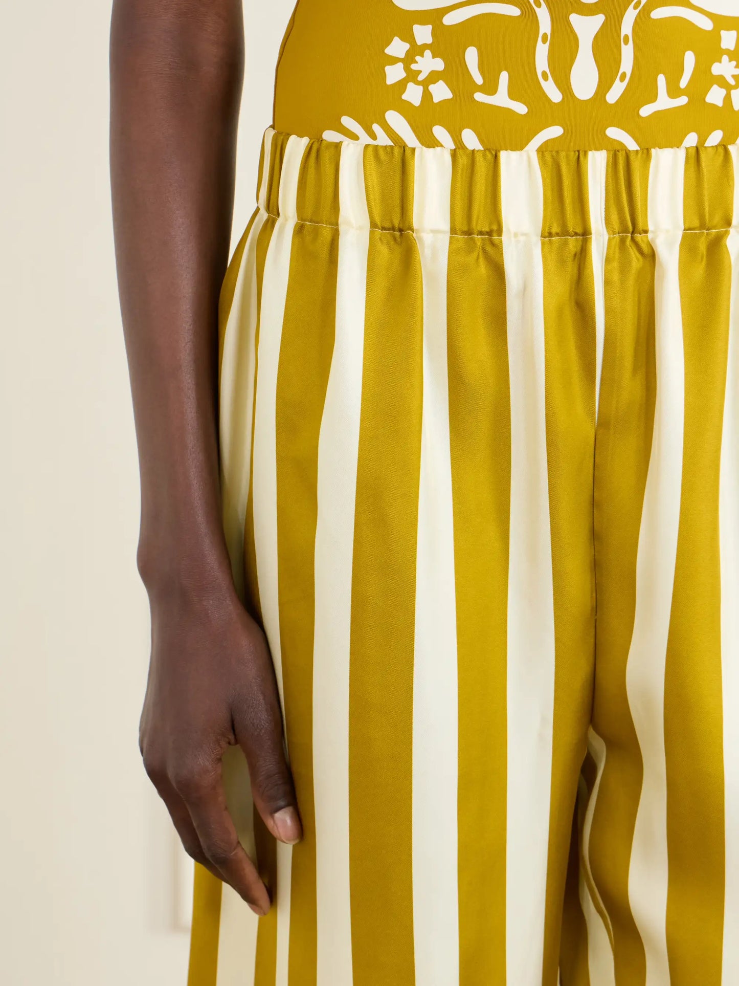 Pacha Striped Silk-twill Straight-leg Pants