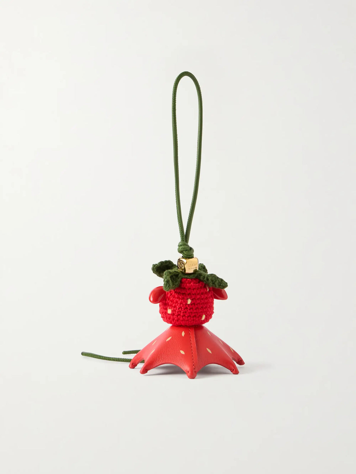 + Paula's Ibiza Strawberry Logo-embellished Leather Charm