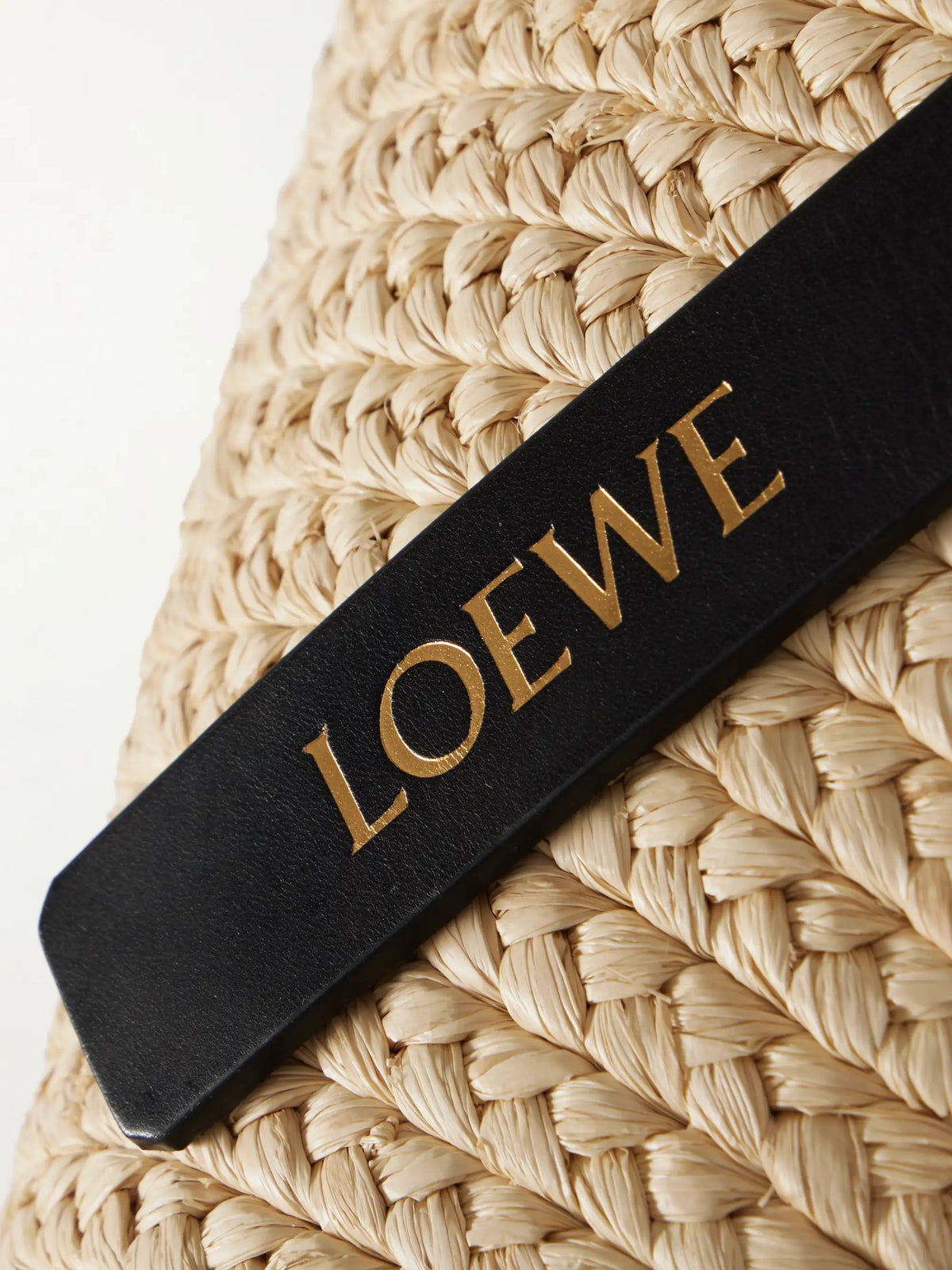 + Paula's Ibiza Punch Hole Small Leather-trimmed Raffia Tote