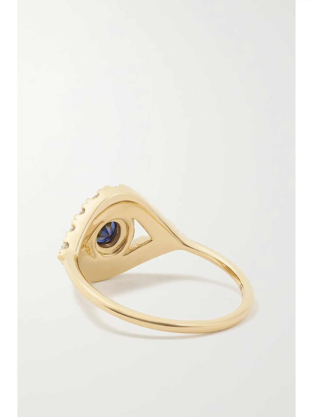 Large Evil Eye 14-karat Gold, Sapphire And Diamond Ring