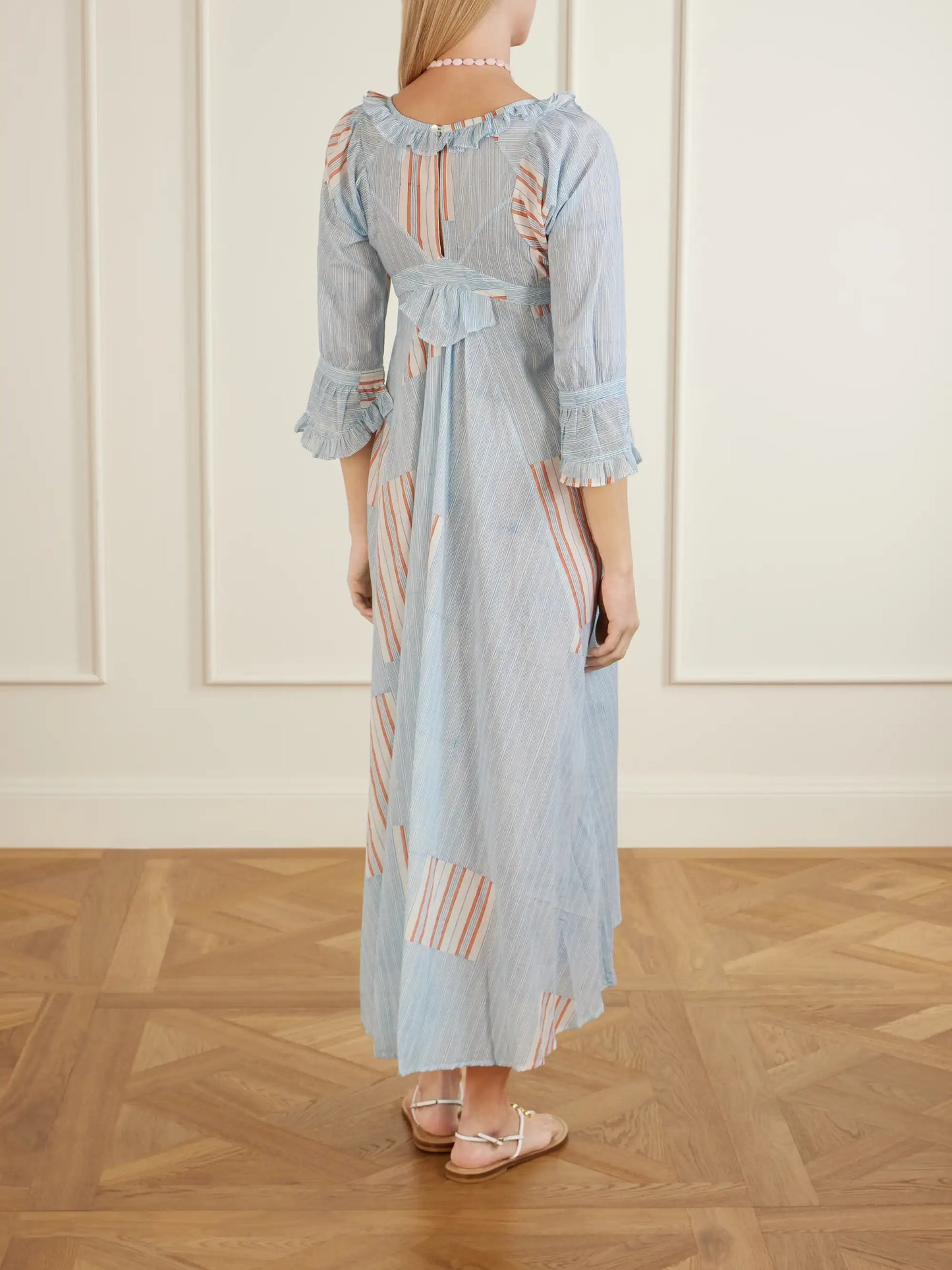 Antoinette Ruffled Printed Cotton-voile Midi Dress