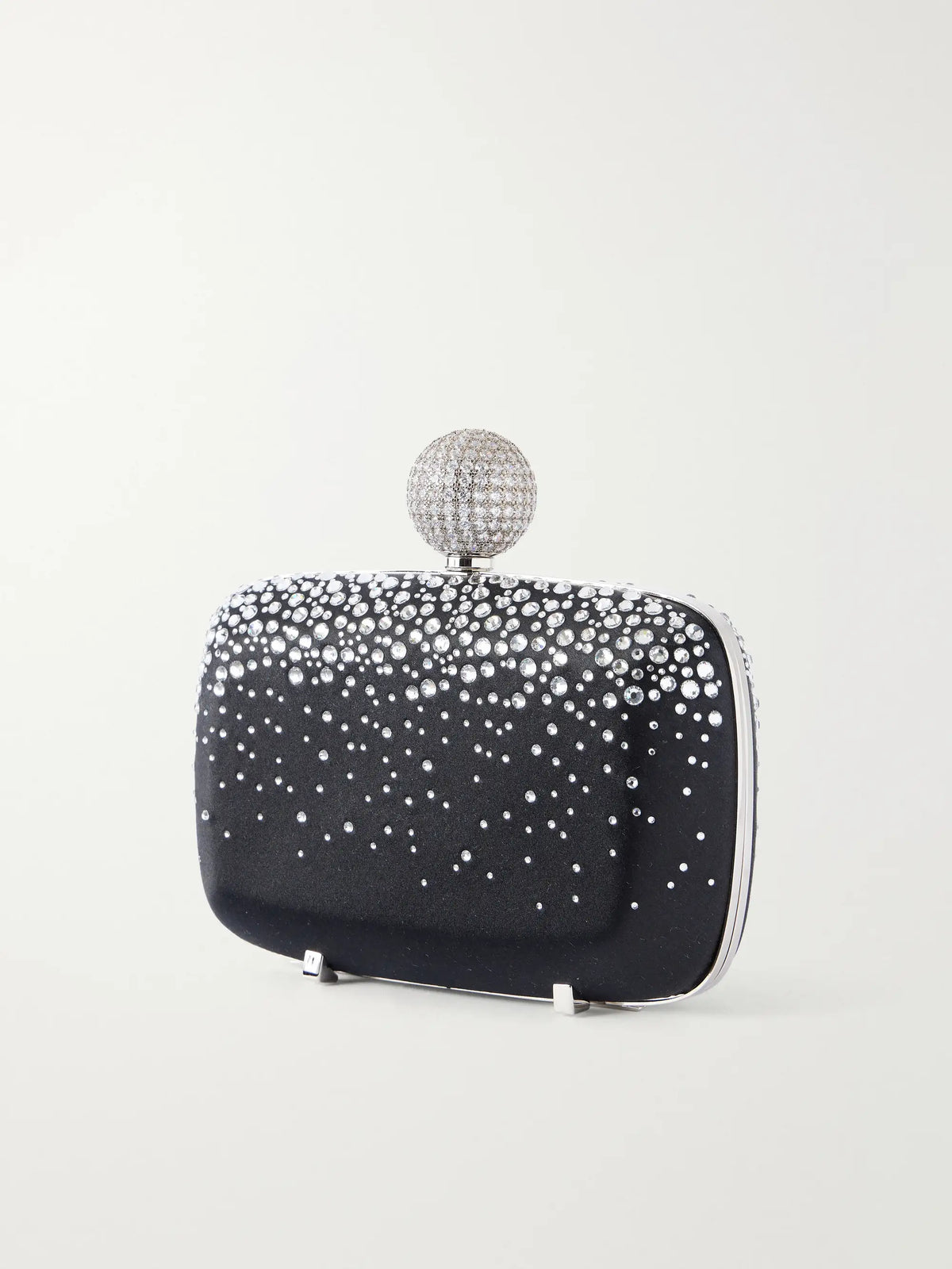 Roger Vivier Marlene Embellished Satin Clutch