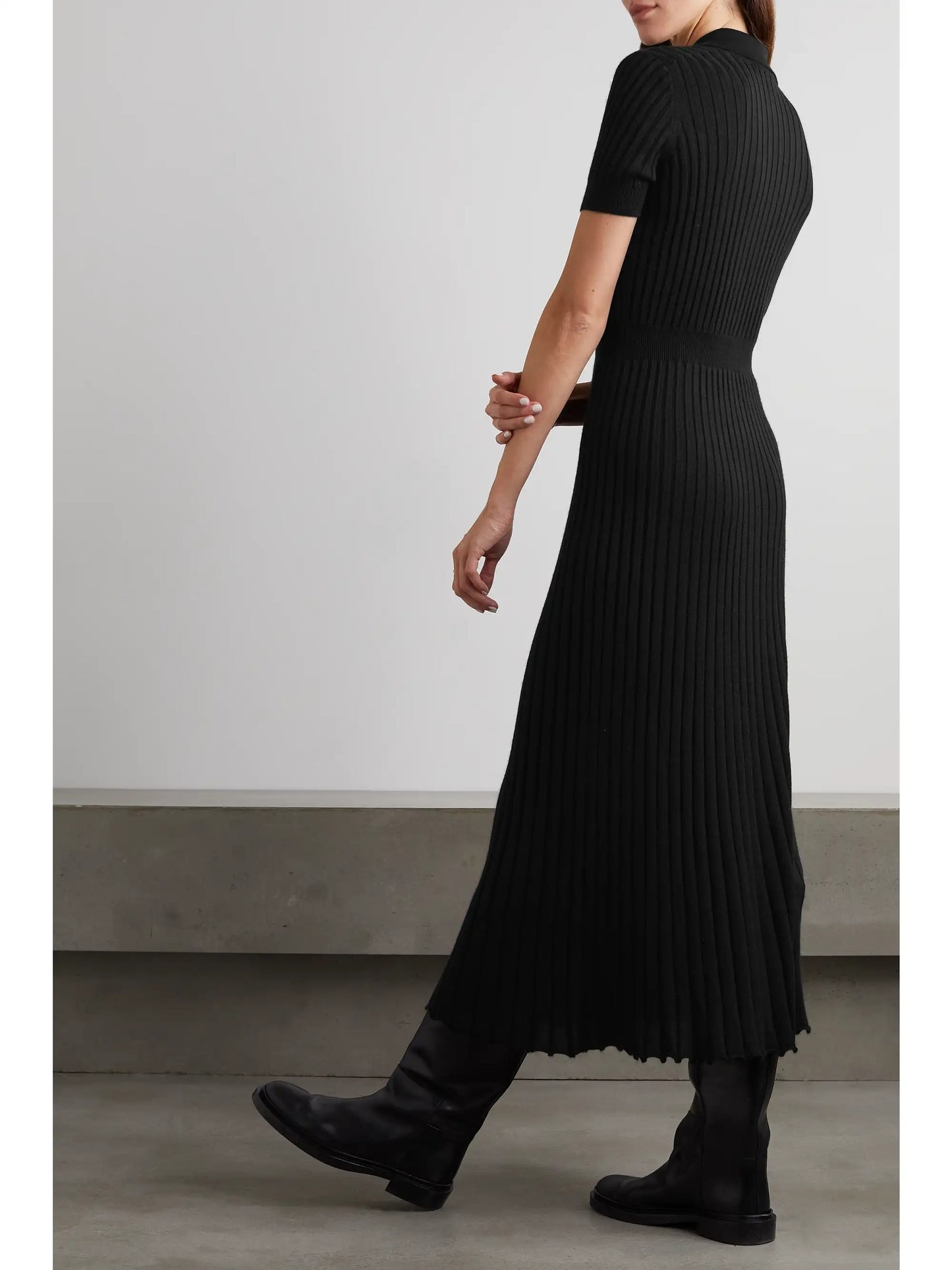 Amor Ribbed Silk And Cashmere-blend Maxi Dress