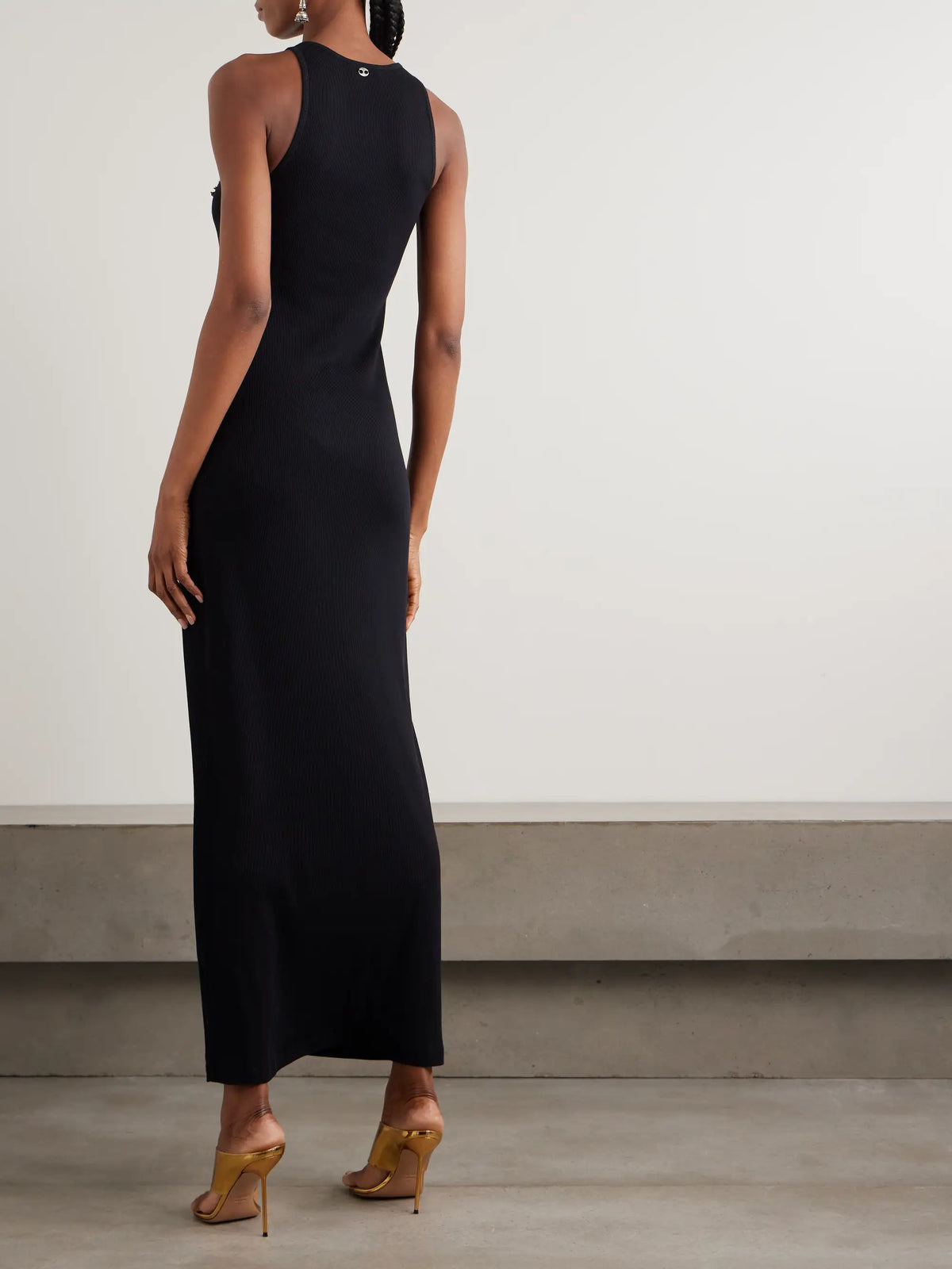 Embellished Stretch-cotton Jersey Midi Dress