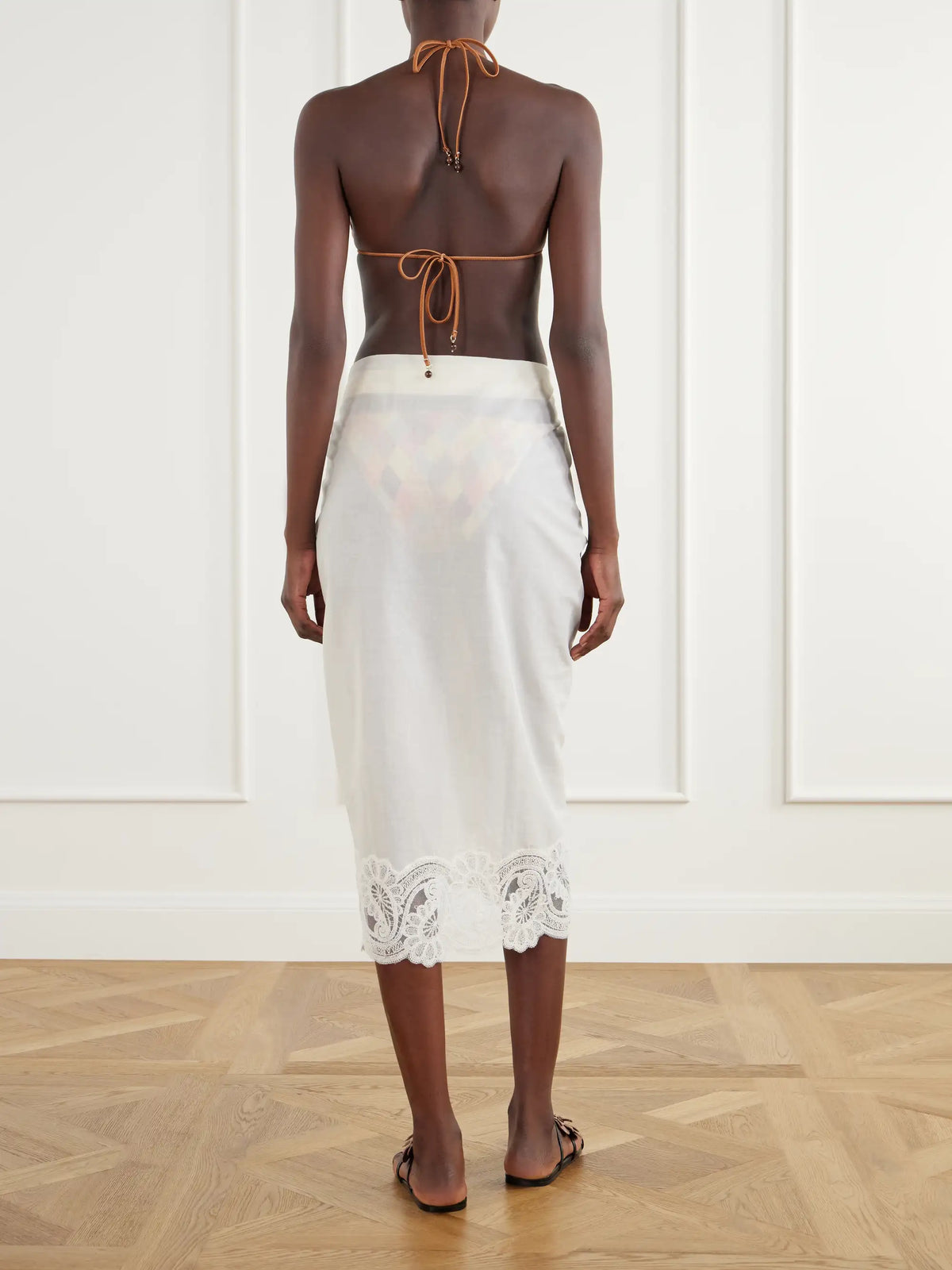 Zimmermann Lace-trimmed Cotton Pareo