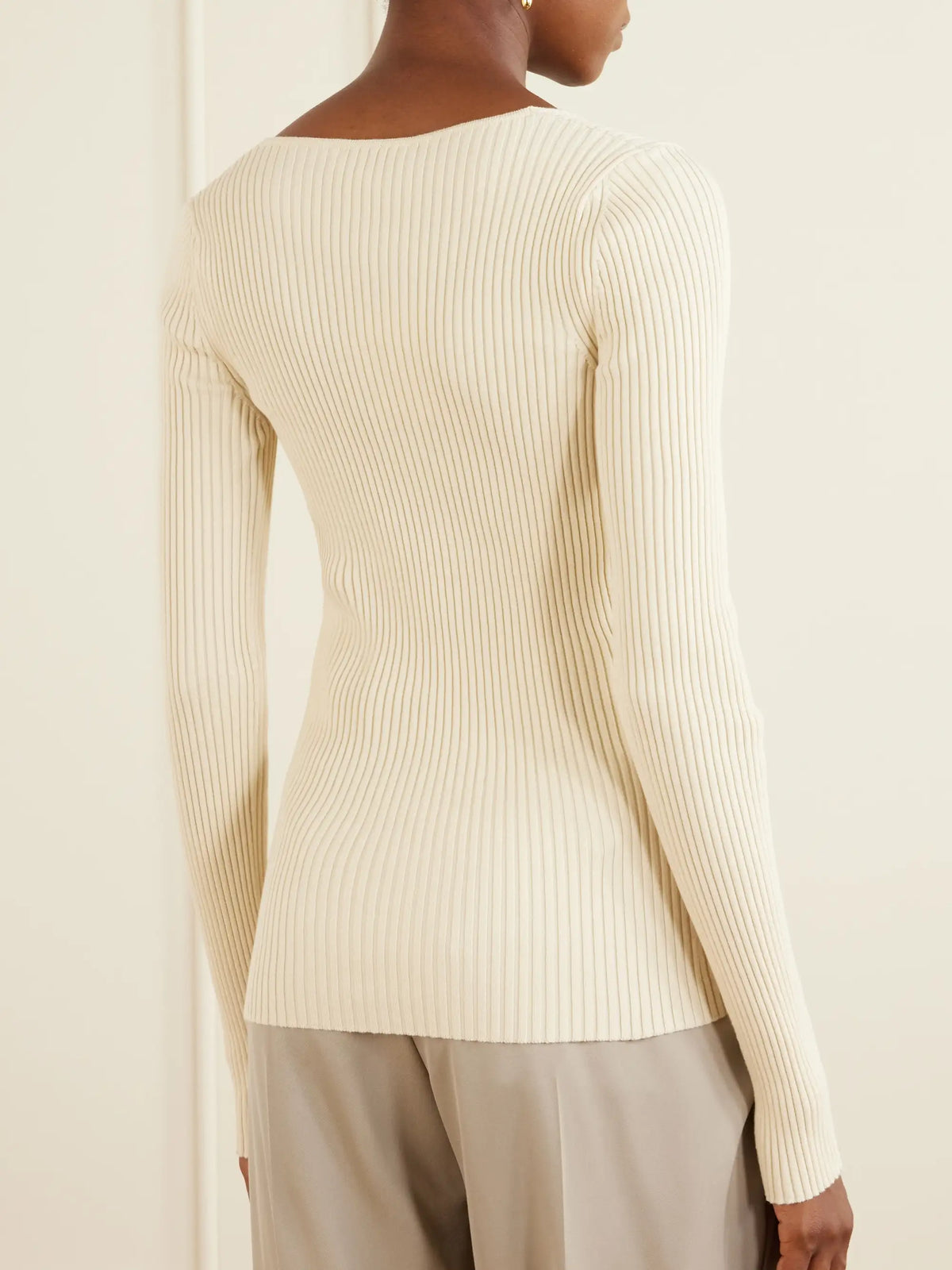 Stella McCartney Ribbed Cotton-blend Sweater