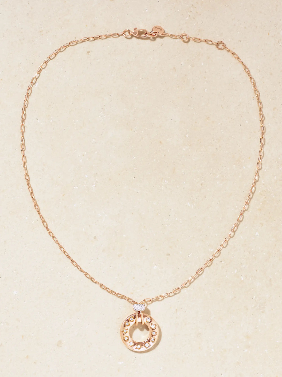 Iconica 18-karat Rose Gold, Rhodium-plated And Diamond Necklace