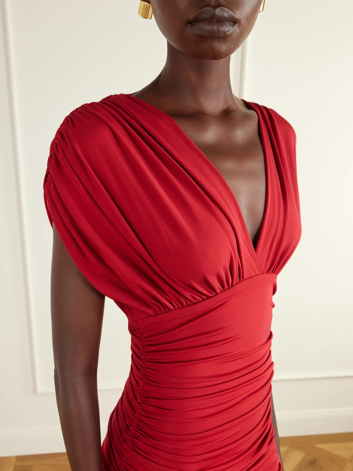 SIMKHAI Norvelle Gathered Jersey Gown