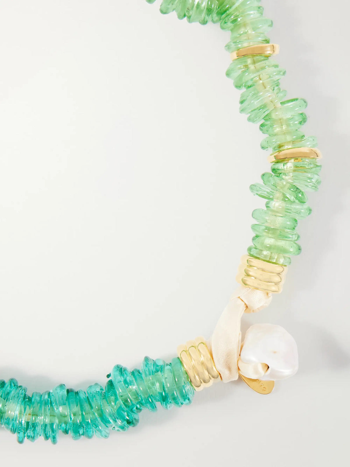 Lita Gold-plated Quartz And Pearl Beaded Necklace