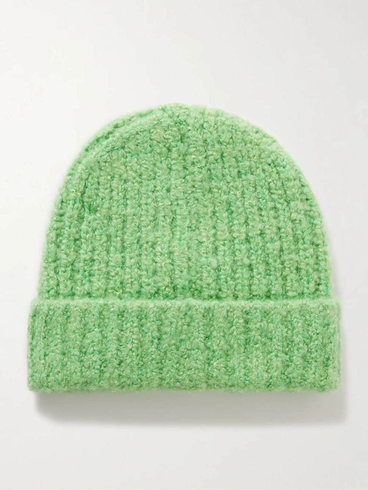 Button-embellished Ribbed Cashmere-bouclé Beanie