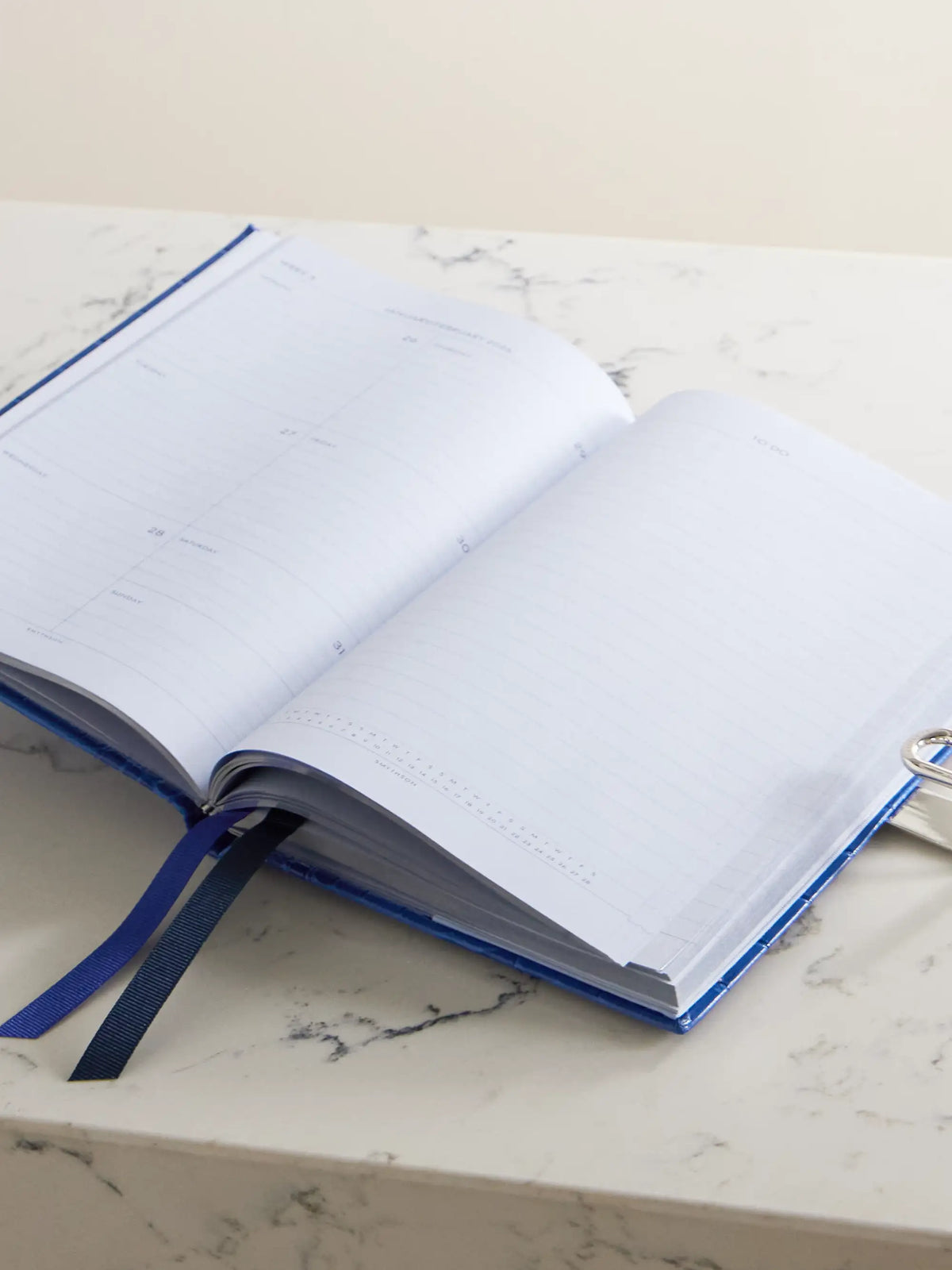 Mara Panama Croc-effect Leather Diary
