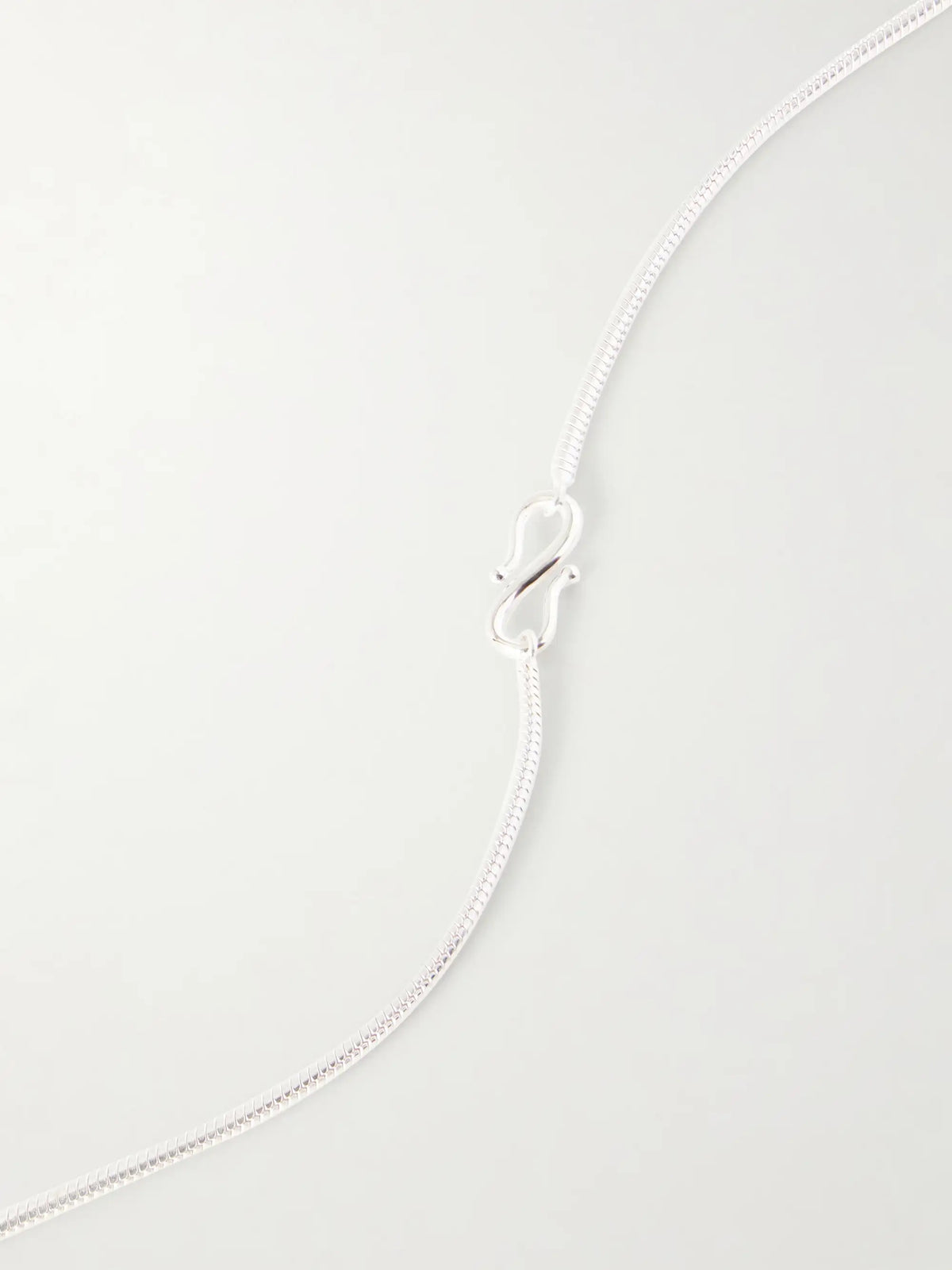 The Julia Silver And Serpentine Necklace