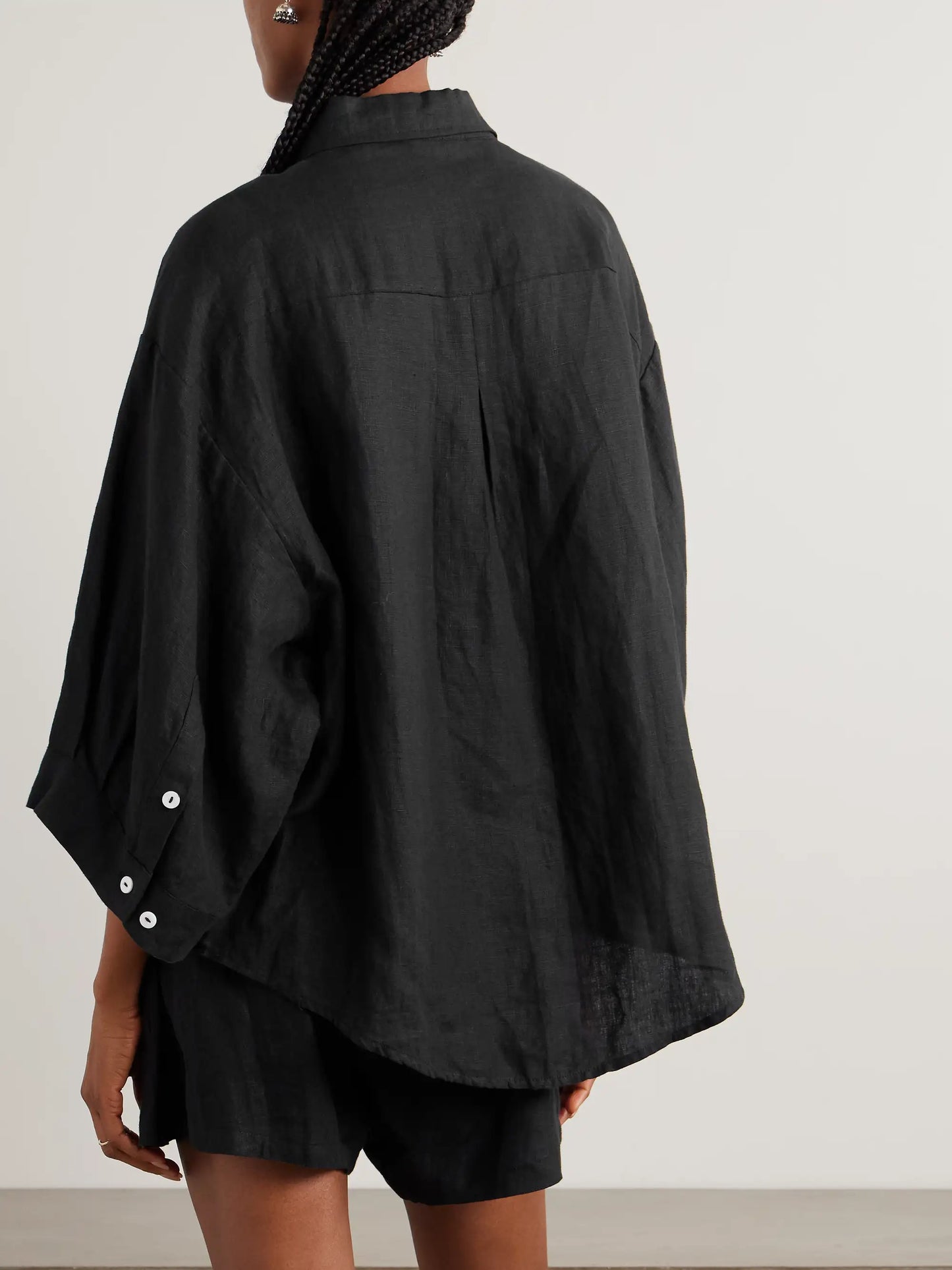 03 Linen Shirt And Shorts Set