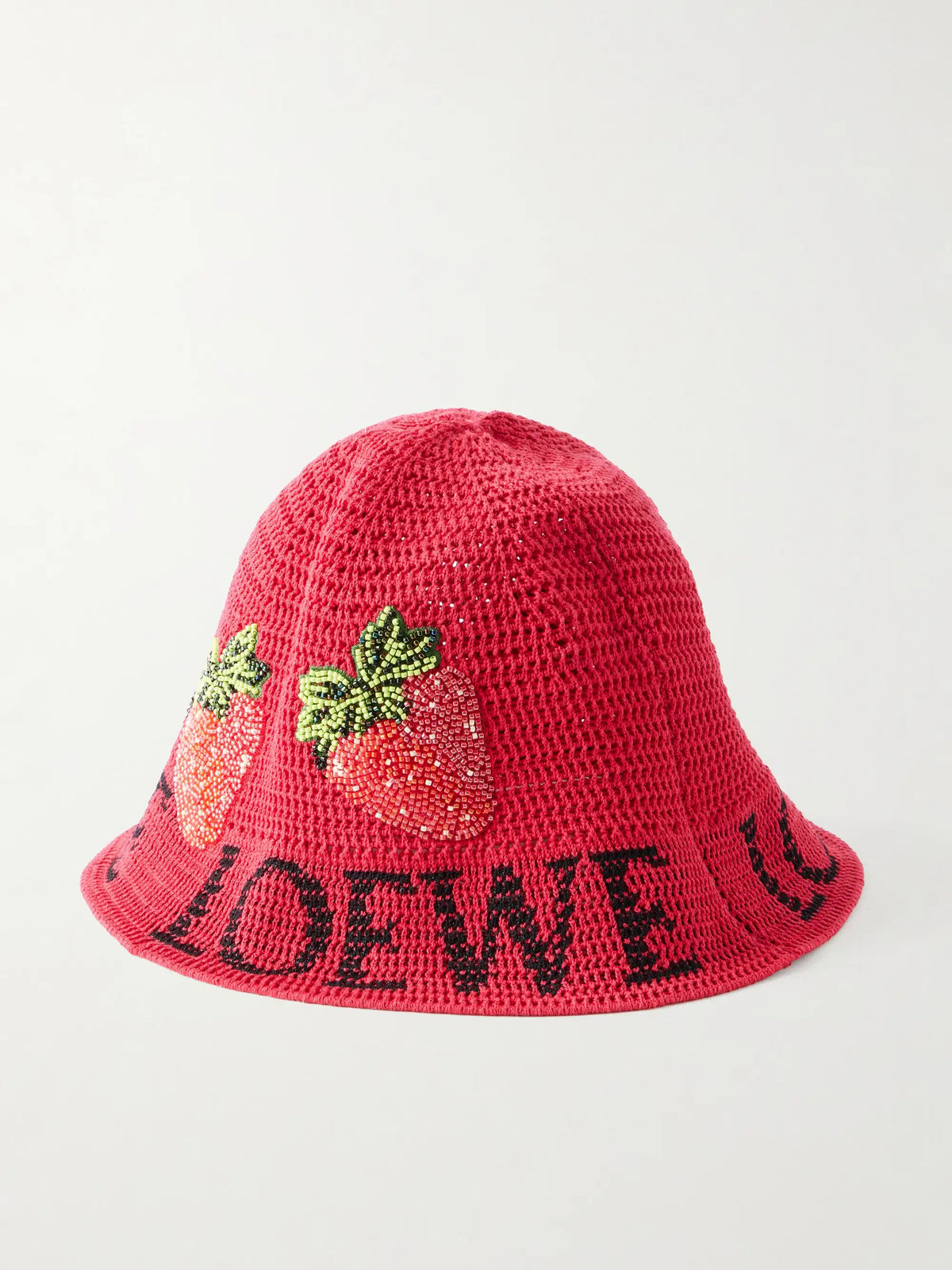 + Paula's Ibiza Strawberry Embellished Cotton Bucket Hat