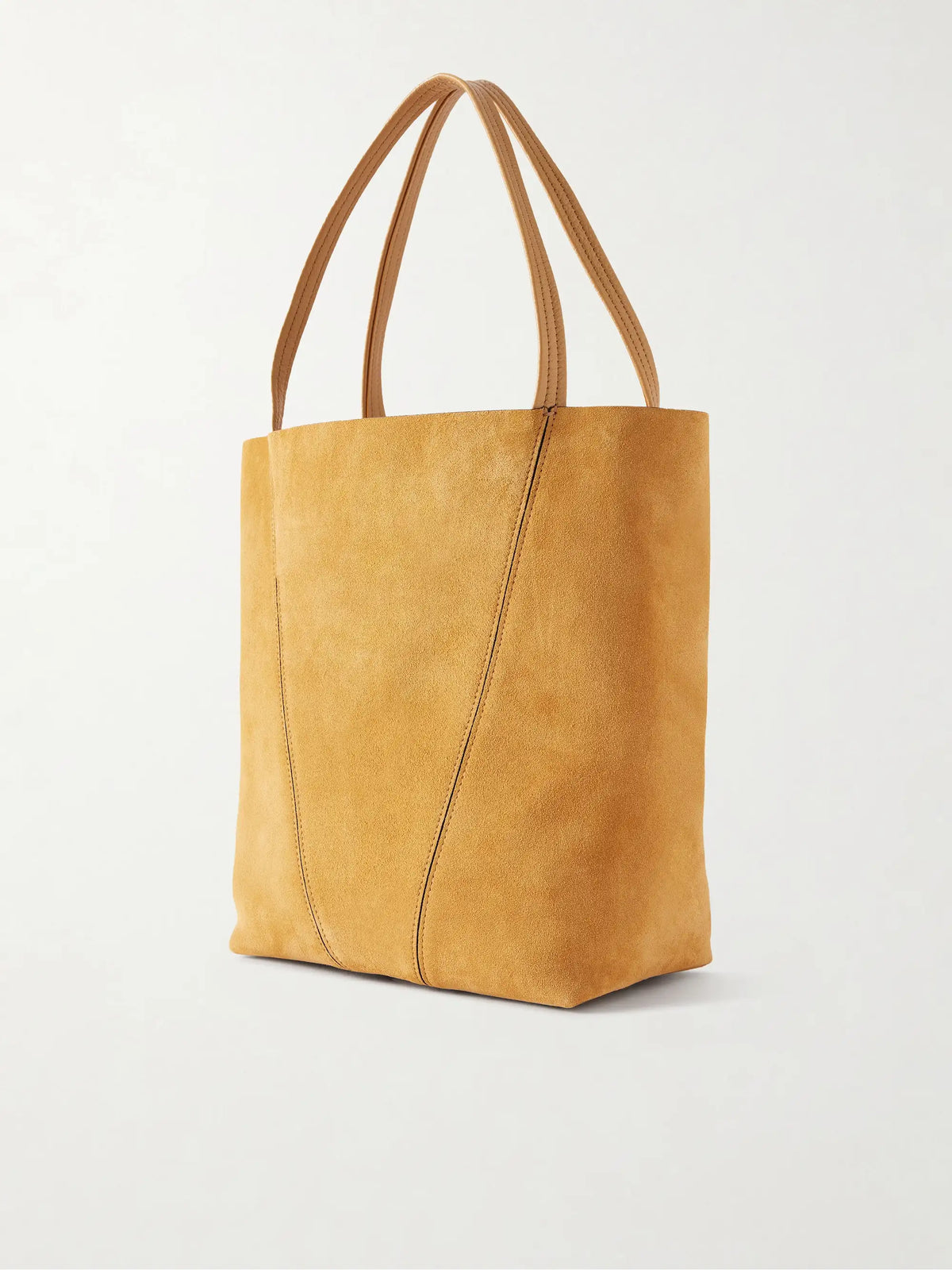 Spin Embellished Paneled Suede Tote