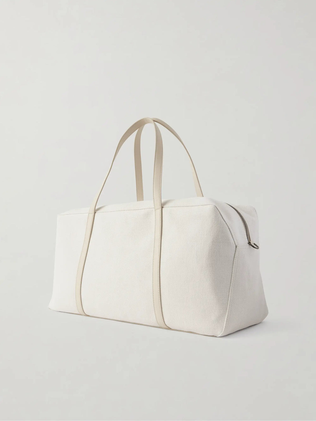 Leather-trimmed Canvas Tennis Bag