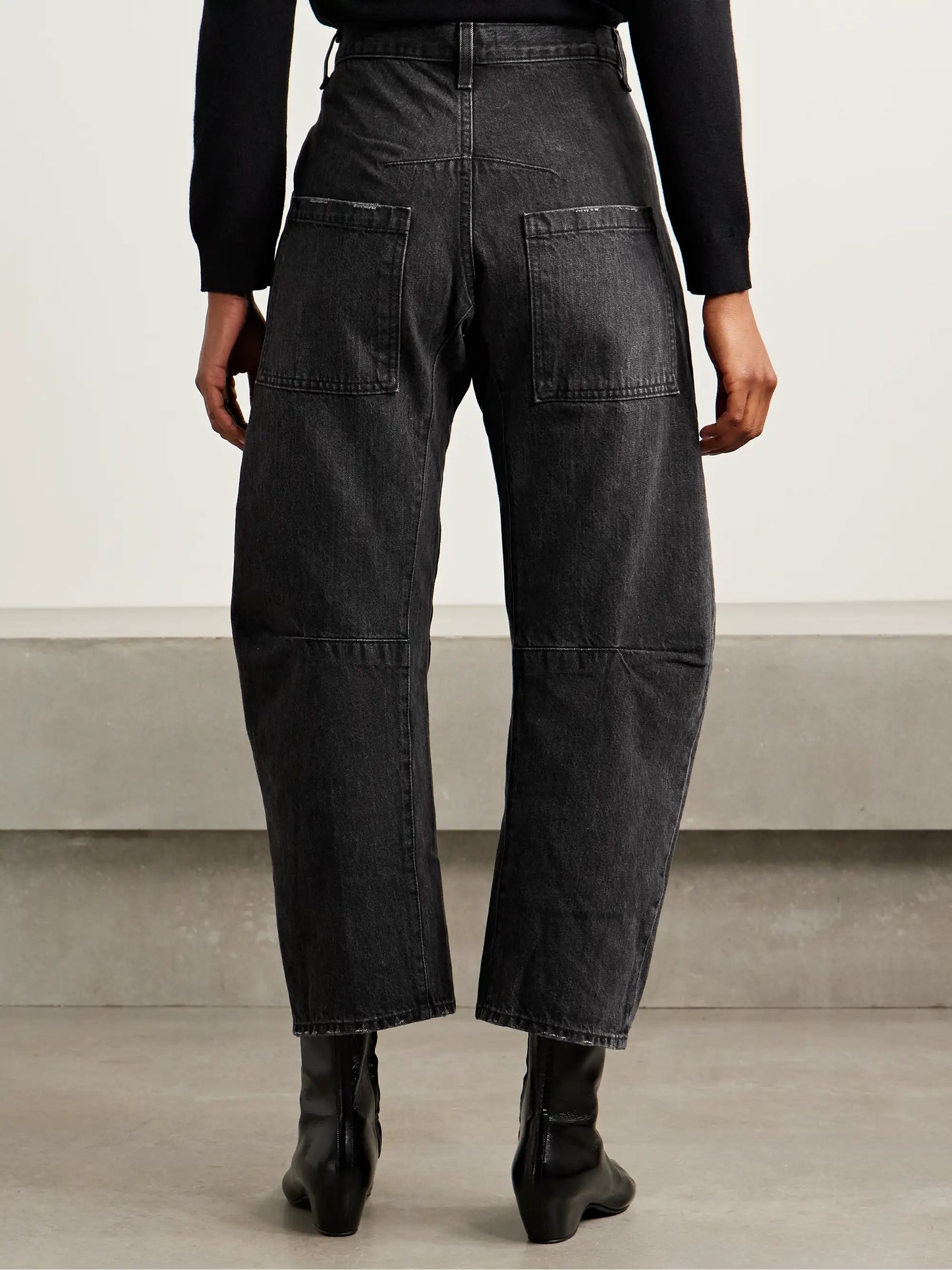 Shon Mid-rise Barrel-leg Jeans