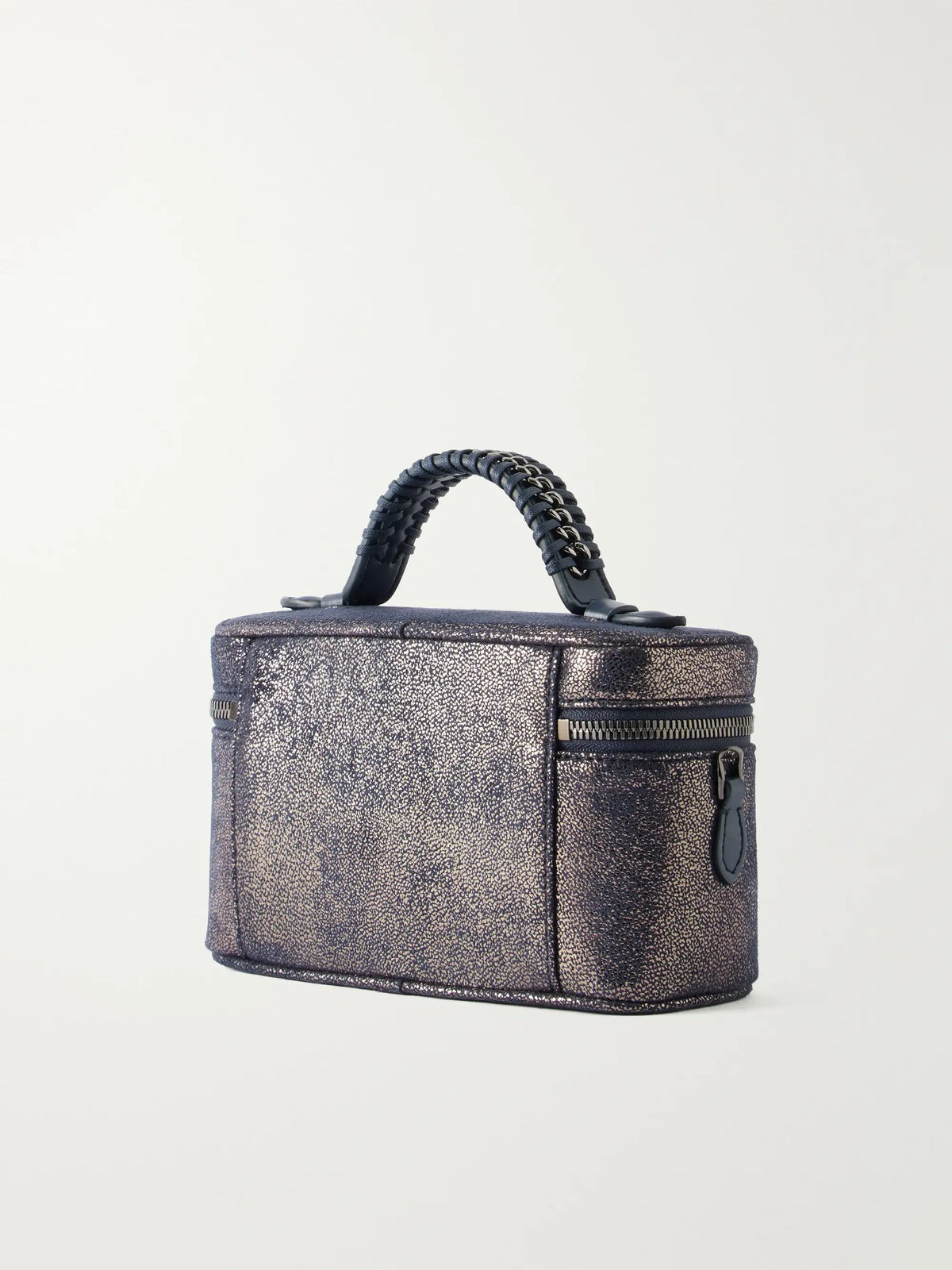 Falabella Vanity Metallic Vegetarian Suede Shoulder Bag