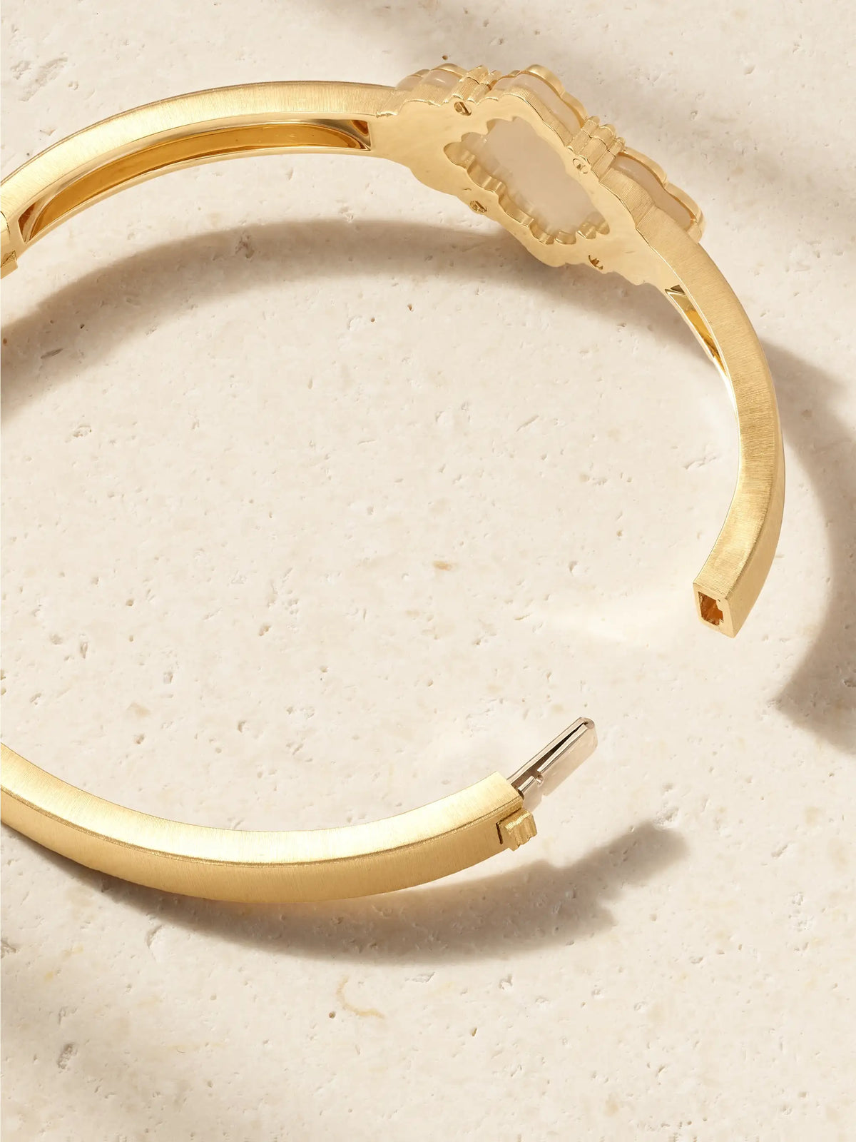 Opera Tulle 18-karat Gold, Mother-of-pearl And Diamond Bangle