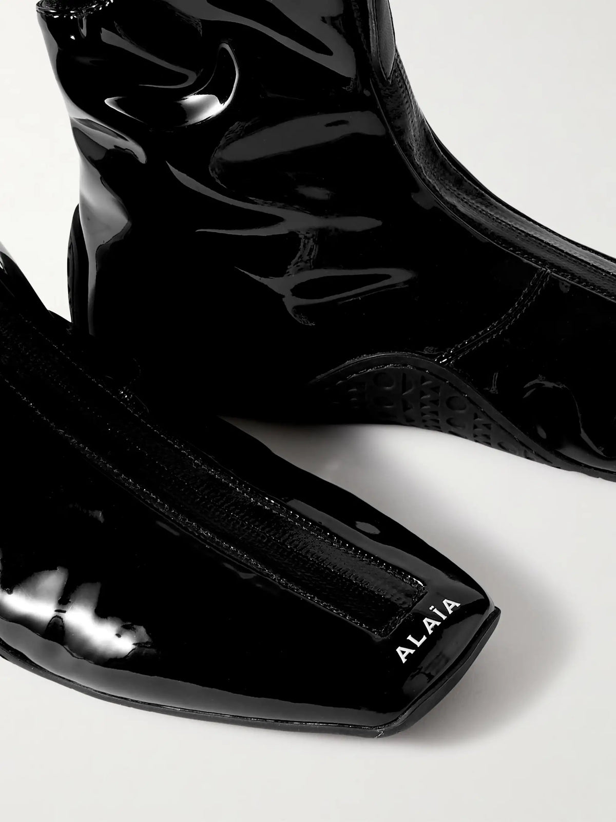 Glossed Ankle Boots