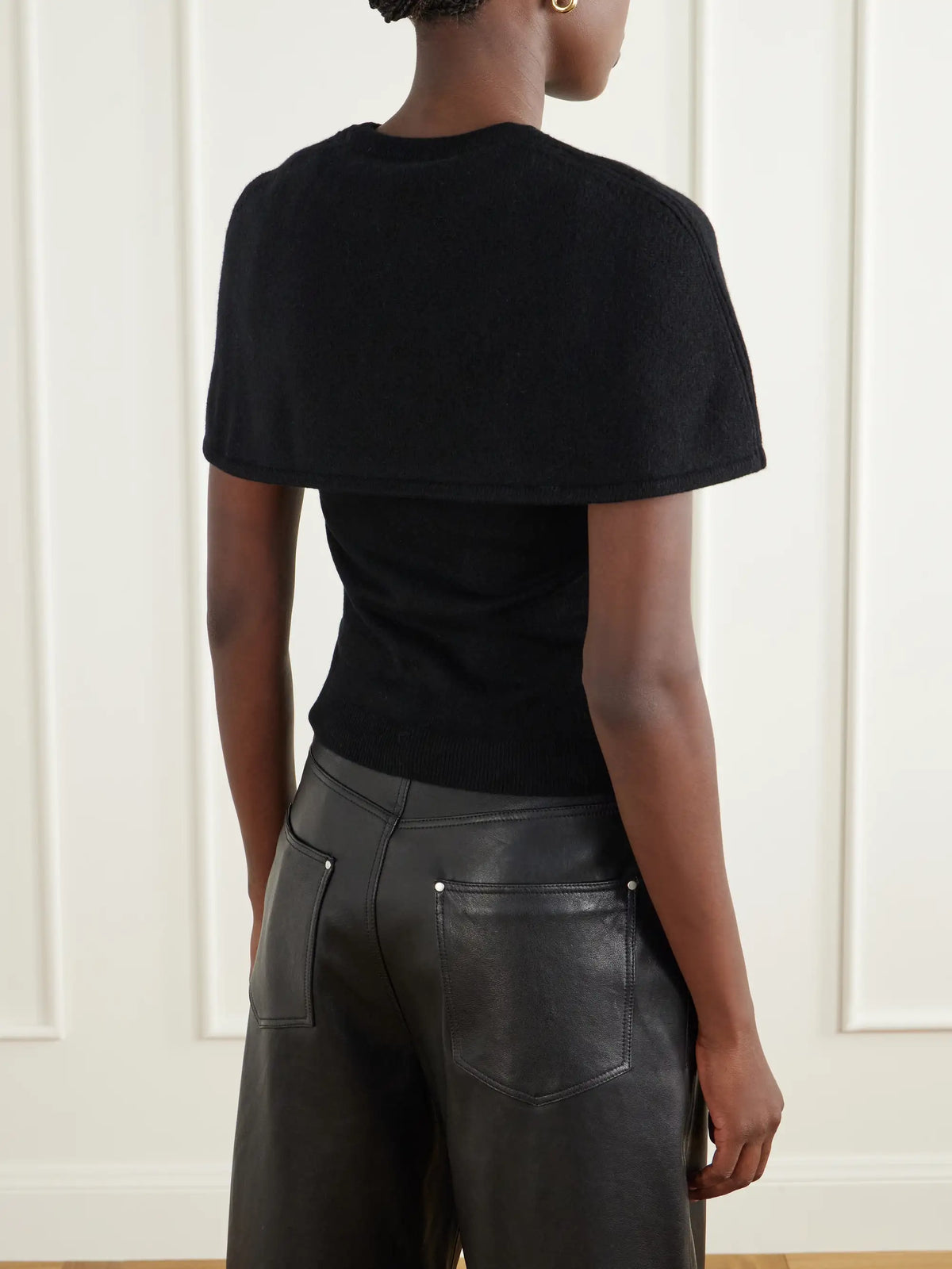 SIMKHAI Yuki Cape-effect Cashmere Top