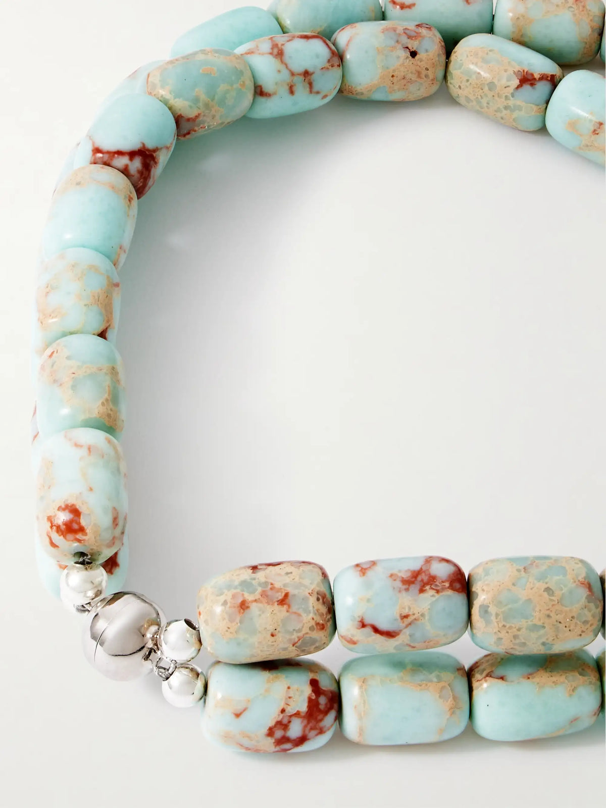 Nautilus Rhodium-plated, Resin, Agate And Shell Necklace