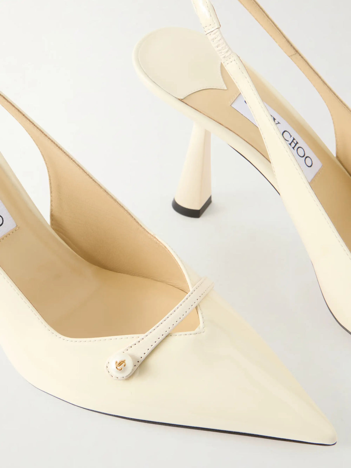 Amita 85 Embellished Patent-leather Slingback Pumps