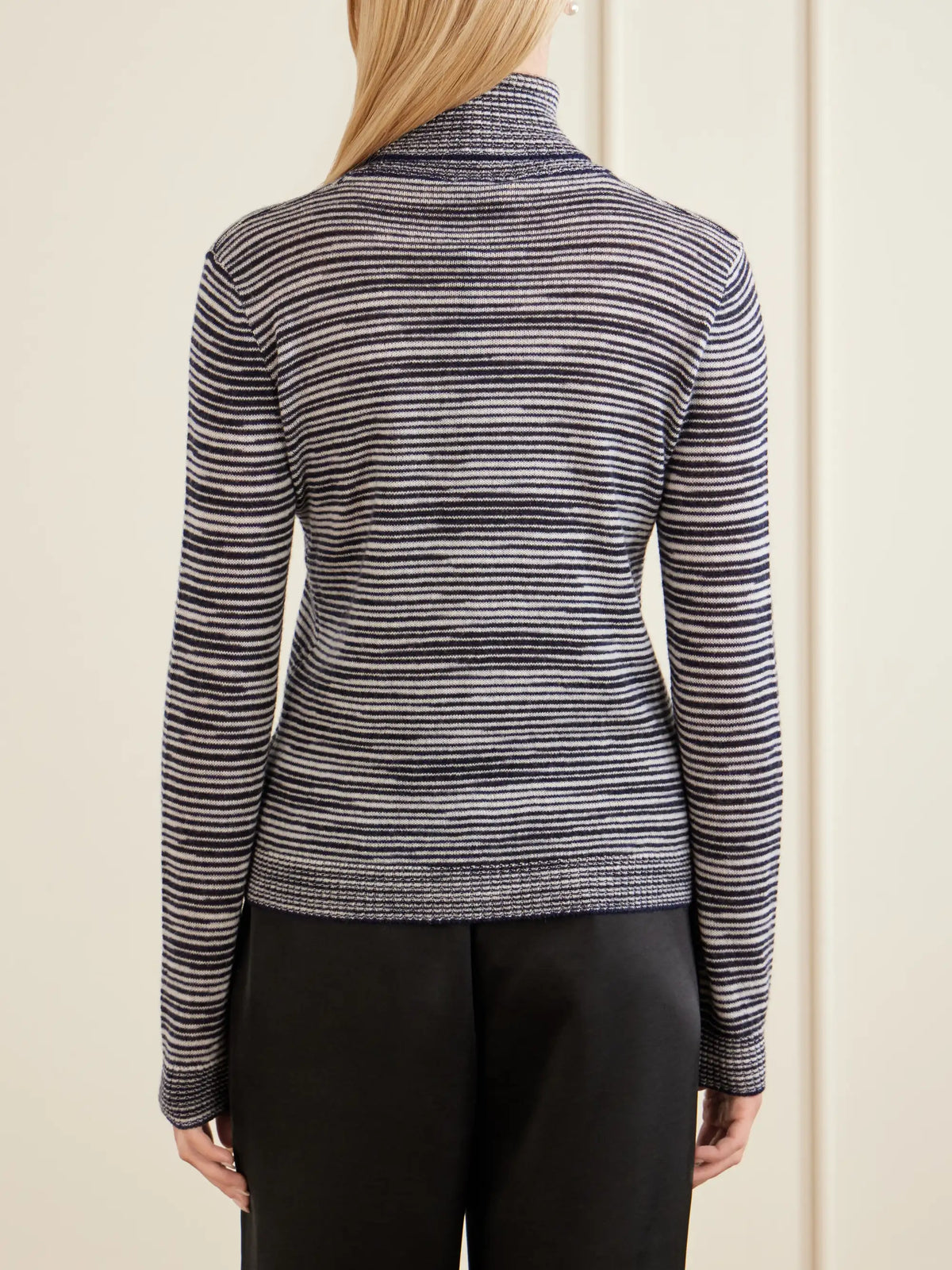 Striped Cashmere And Wool-blend Turtleneck Sweater