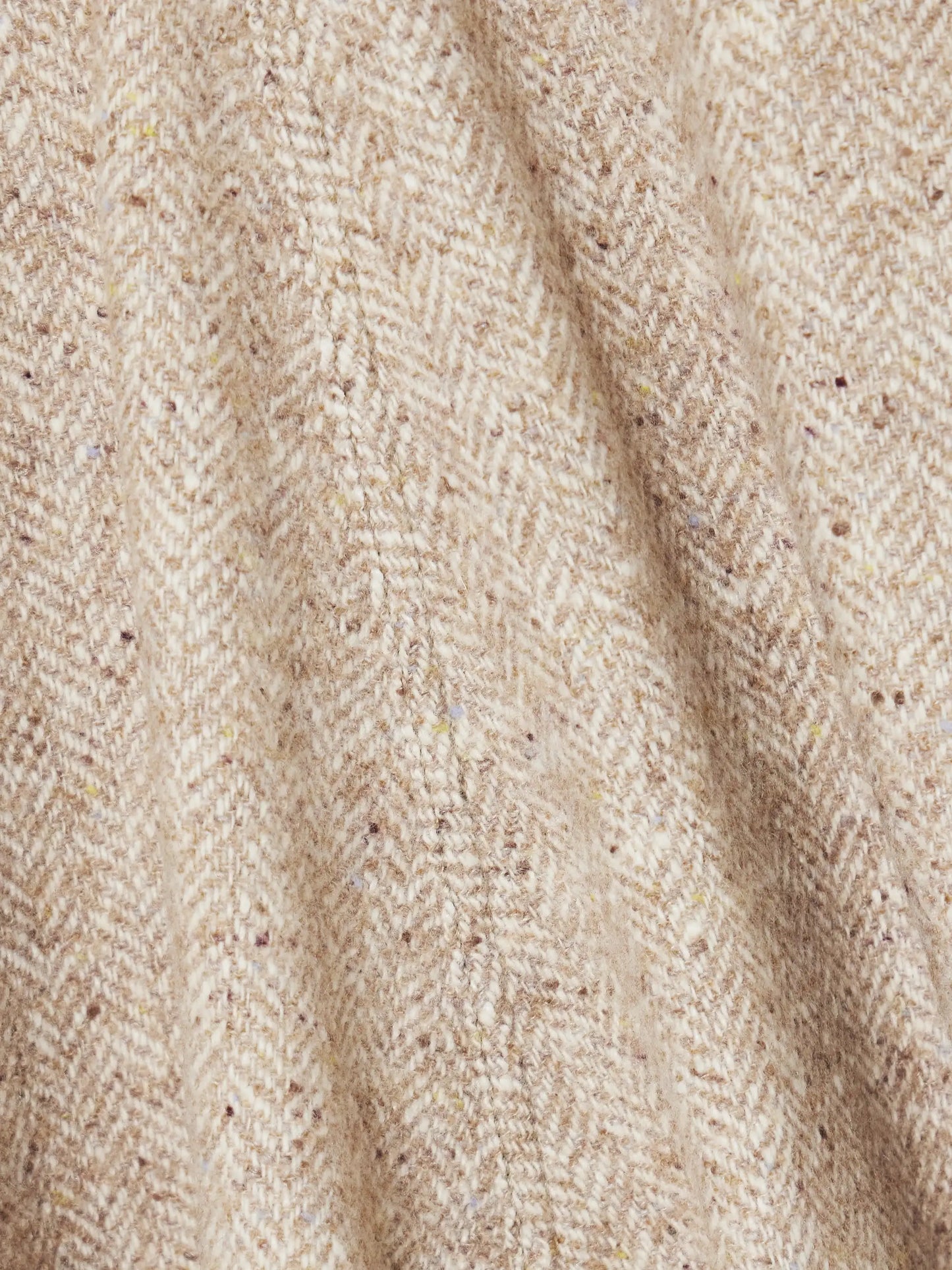 Herring Bone Wool-blend Midi Skirt