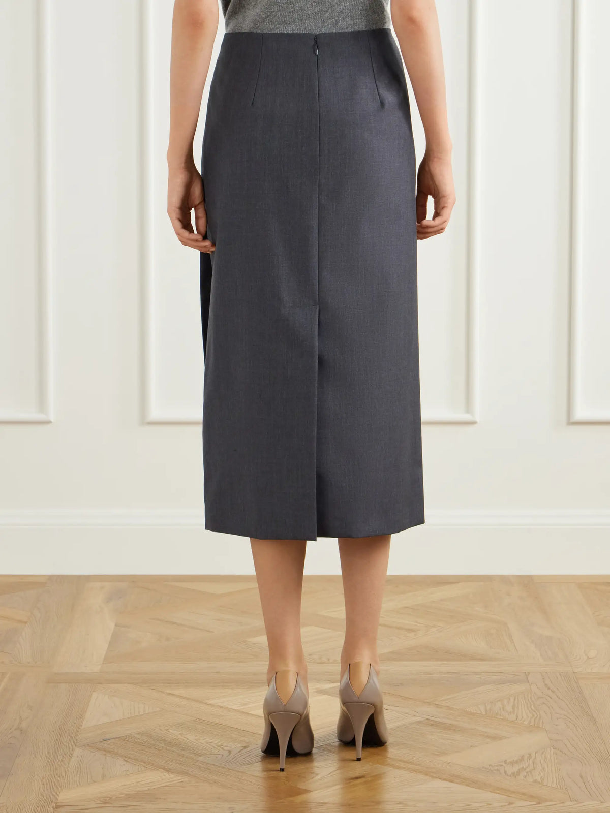 Jil Sander Wool And Mohair-blend Midi Skirt