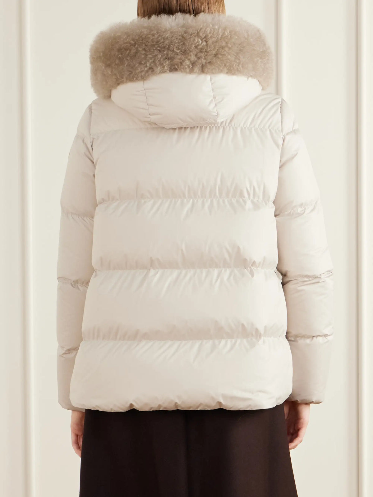 Moncler Laichefur Plush-trimmed Shell Quilted Down Jacket