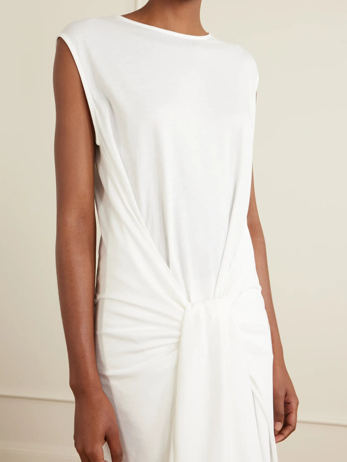 TOTEME Tie-detailed Cotton Midi Dress