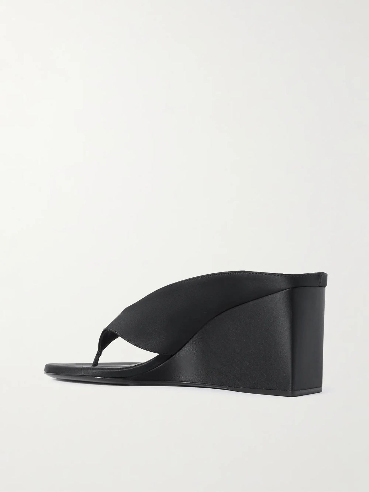 Satin Wedge Sandals