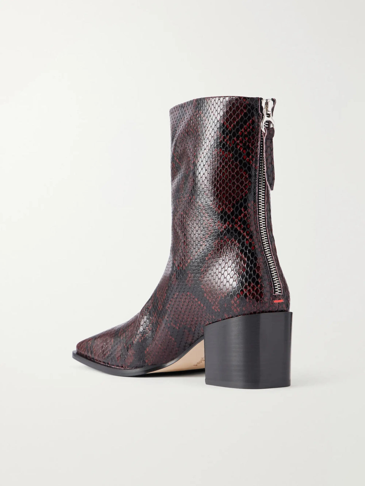 Aeyde Amina Sneak-effect Leather Ankle Boots