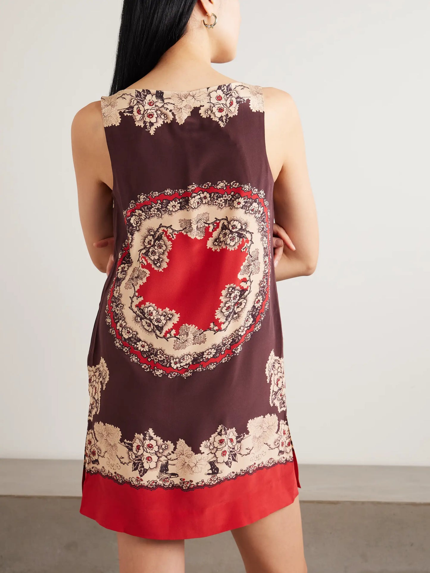 Storybook Printed Silk Mini Dress